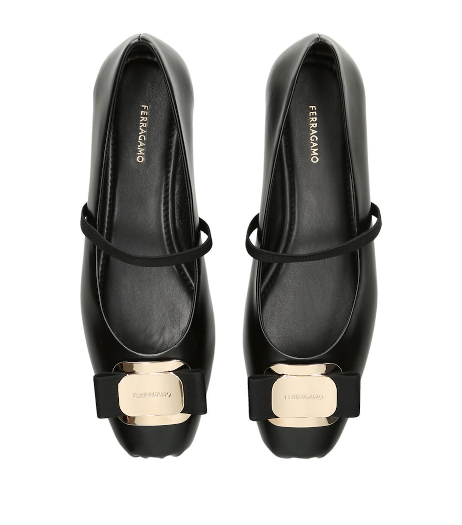 Leather Zina Ballet Flats BLACK Image 4