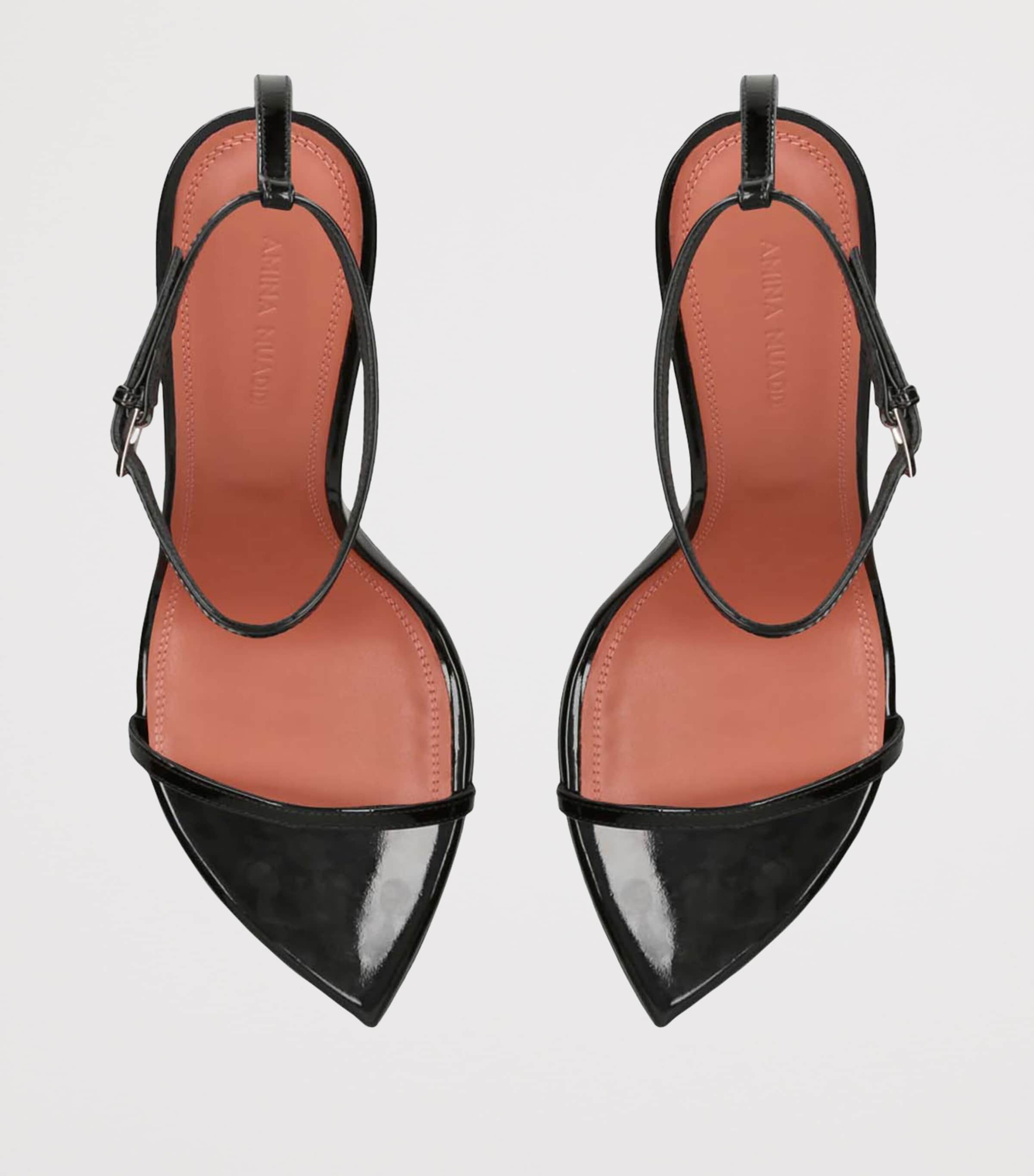 Patent Leather Bruna Sandals 95 BLACK Image 4