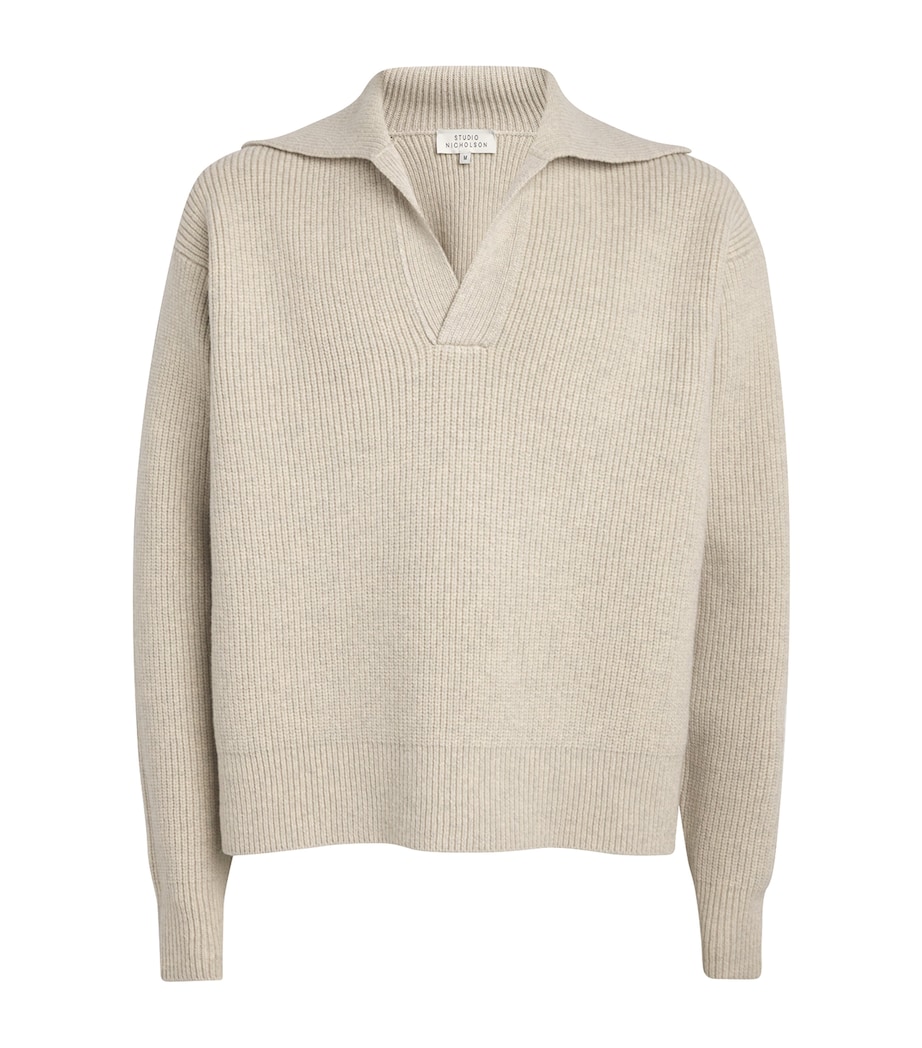 Open Collar Nash Sweater NATURAL Image 1