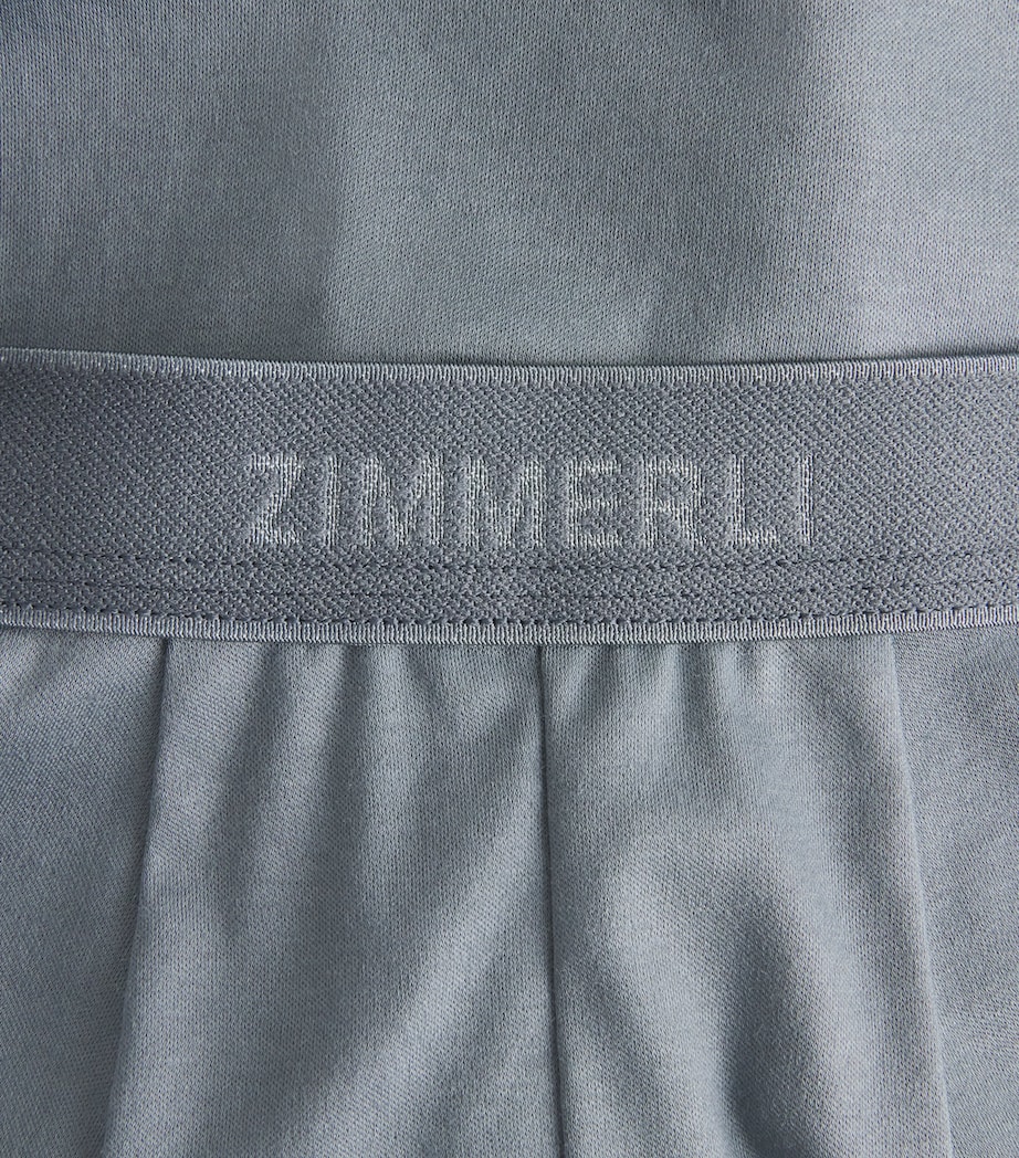 Zimmerli Mens Sea Island Cotton Boxer Briefs Light Slate Image 5