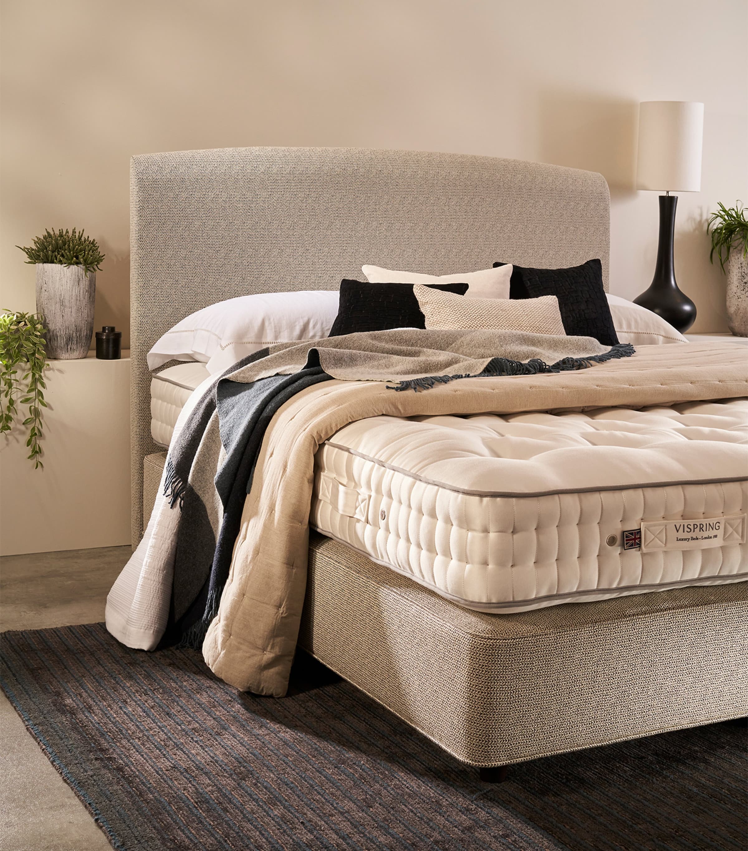 Medium Herald Superb Mattress (150cm x 200cm) WHITE Image 3