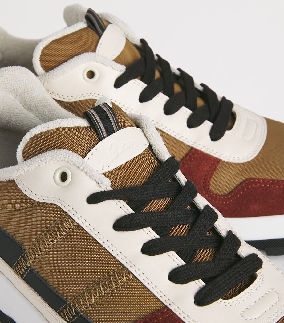 Suede-Trim Panelled Crossing Sneakers 2400 Image 7