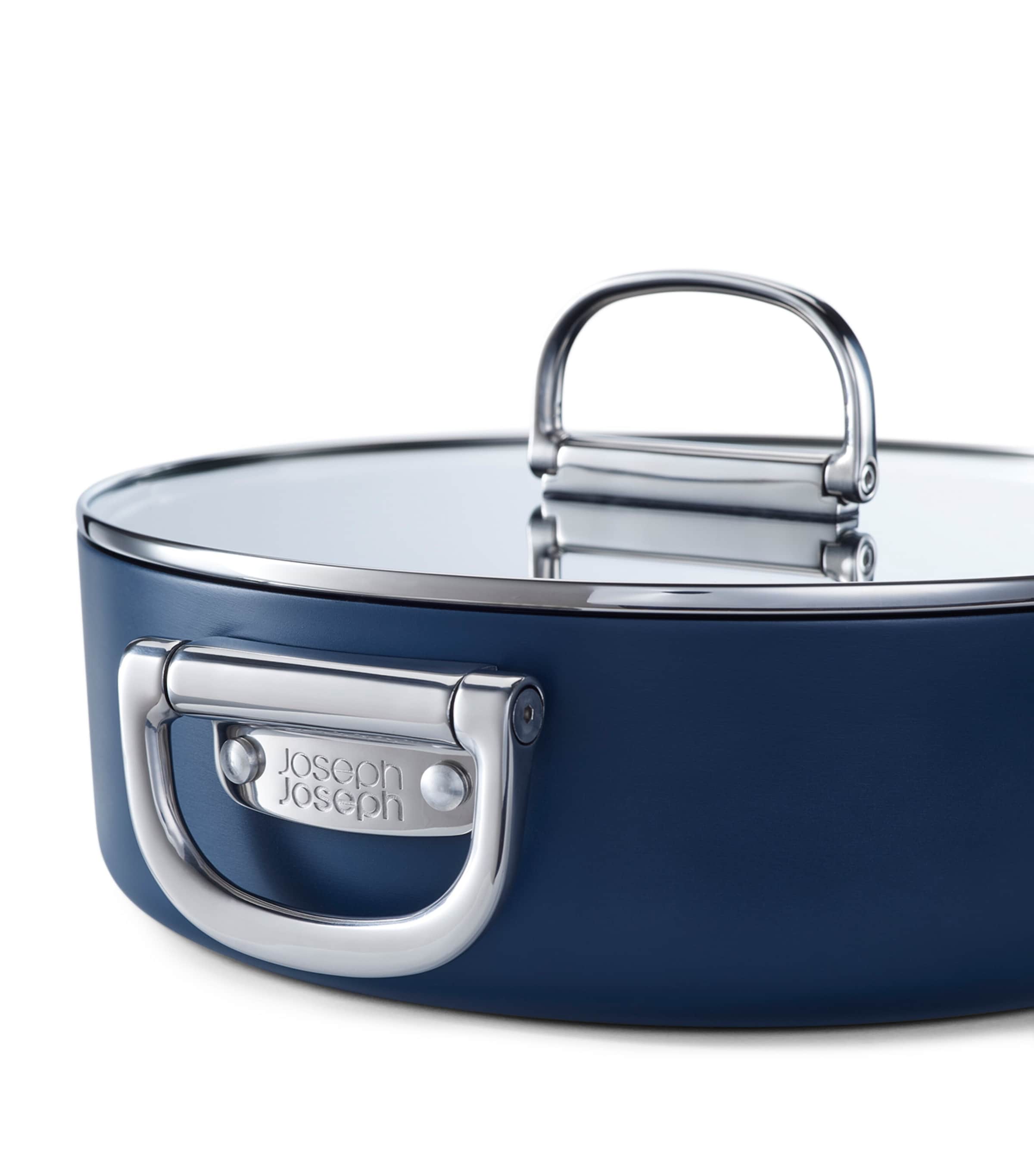 Space Non-Stick Folding Handle Casserole Pan and Lid (28cm) MIDNIGHT BLUE Image 2