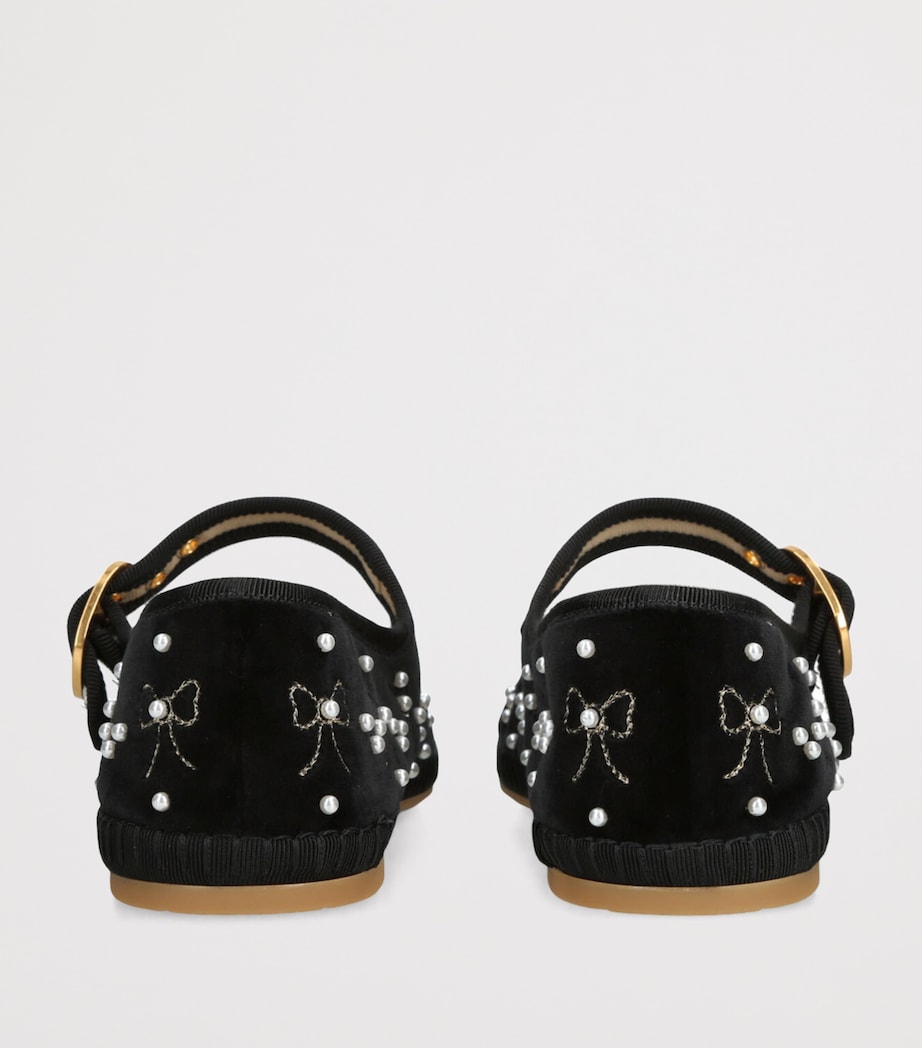 Velvet Endouce Mary Jane Flats BLACK/COMB Image 2