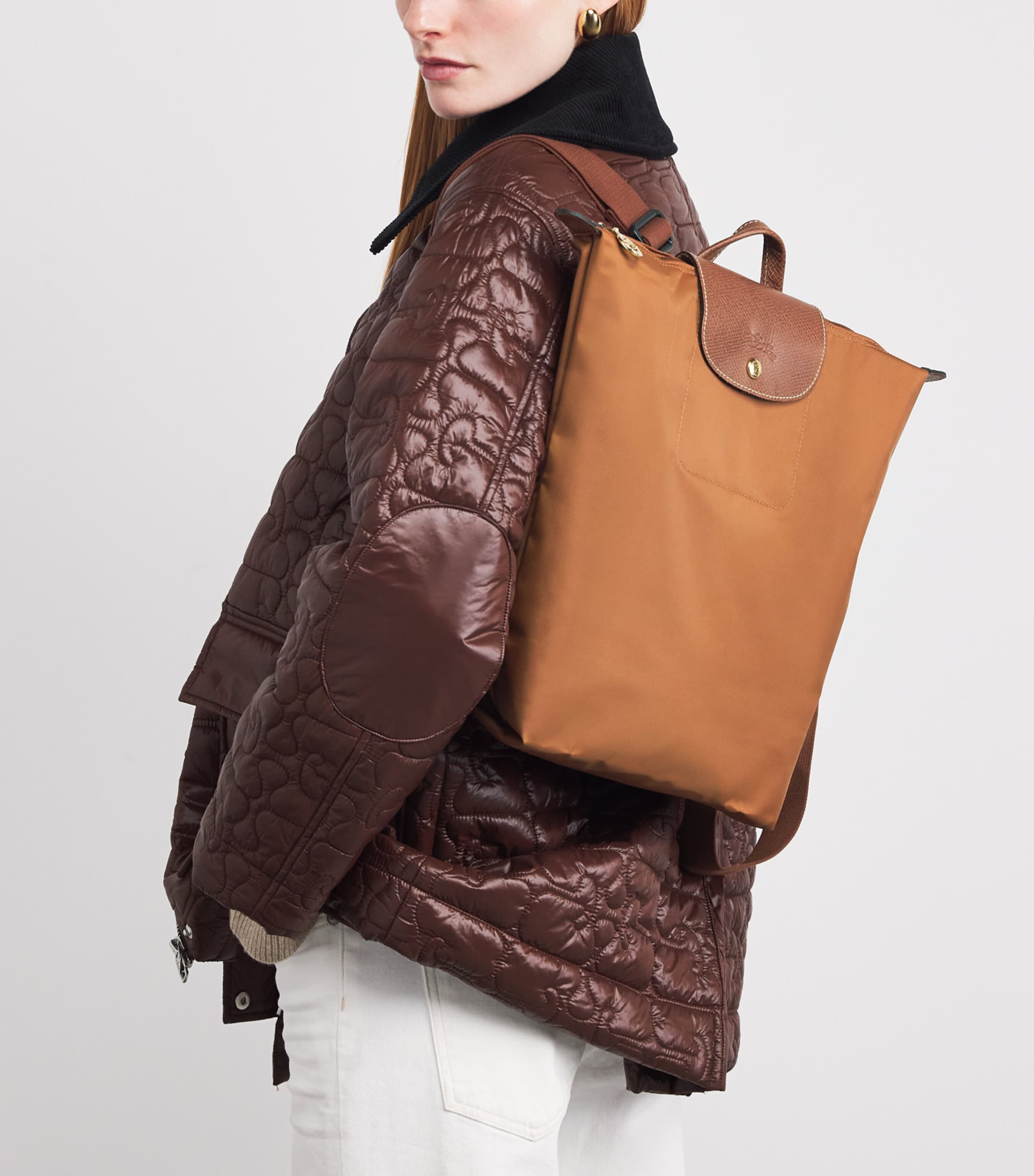 Medium Le Pliage Original Backpack 504 COGNAC Image 2