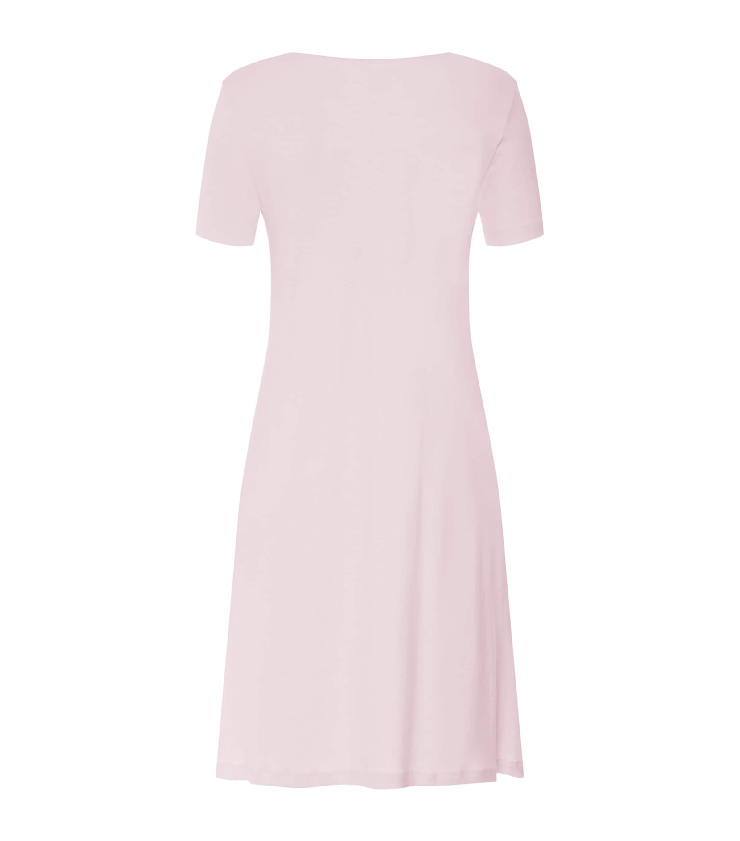 Hanro Womens Cotton Rosaria Short-Sleeve Dress Rose Bath Image 3