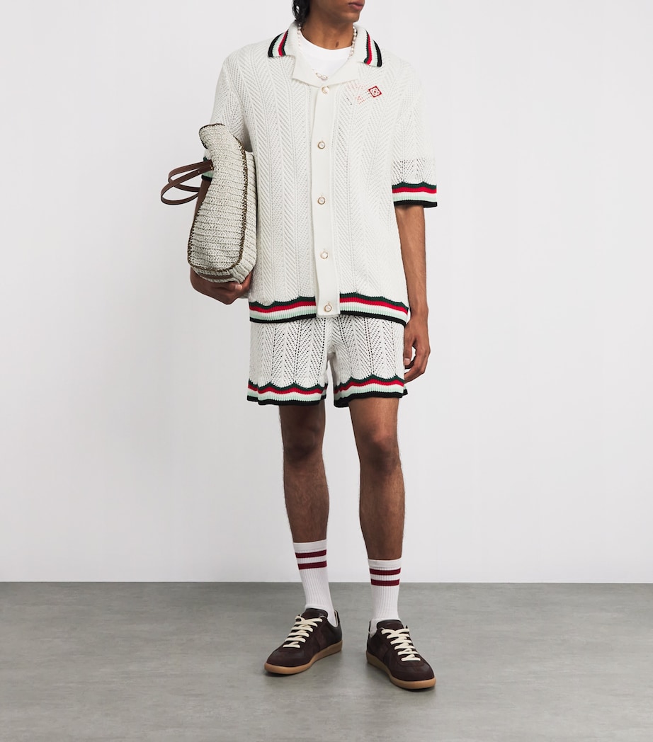 Cotton Chevron Crochet Shirt MONTAGNE ONDULÉE Image 2