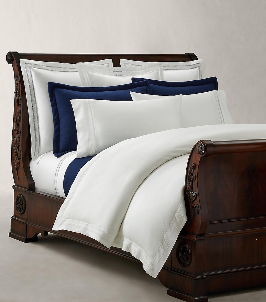 Ralph Lauren Home Cotton Sateen Alistair Single Duvet Cover (140cm x 200cm) White Image 2