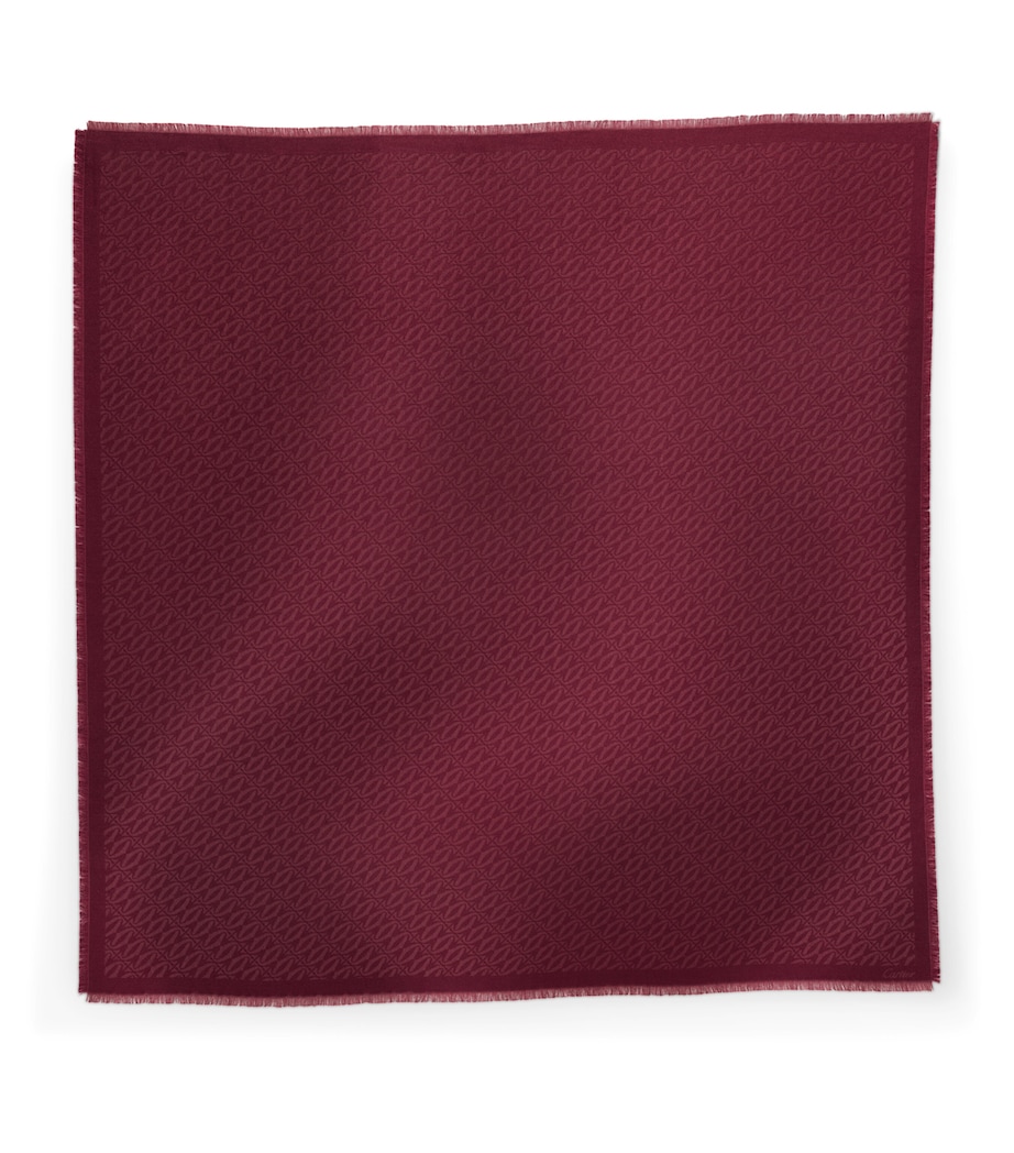 Silk-Wool C de Cartier Shawl GRAPE Image 1