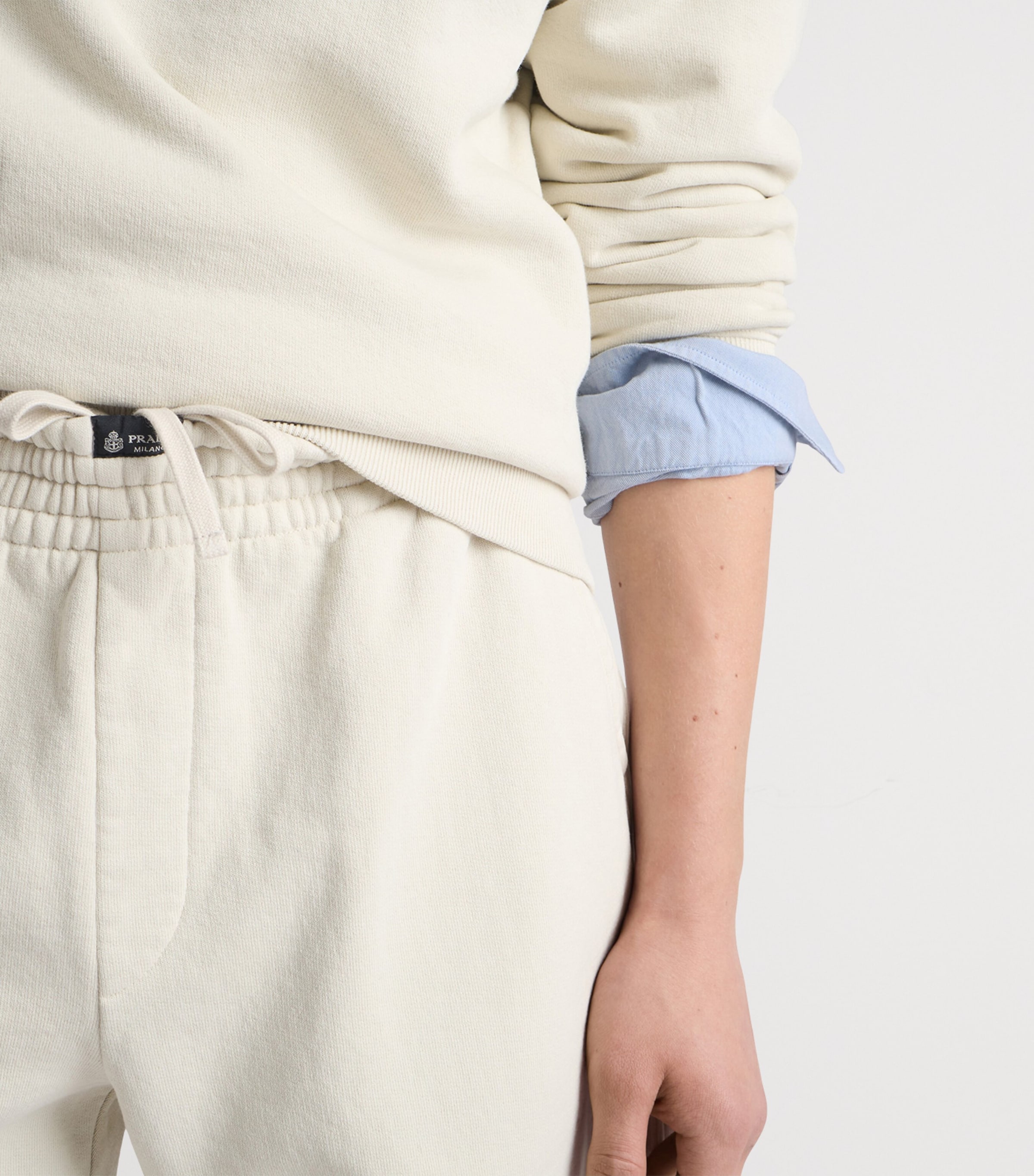 Prada Mens Cotton Bermuda Shorts Neutral Image 5