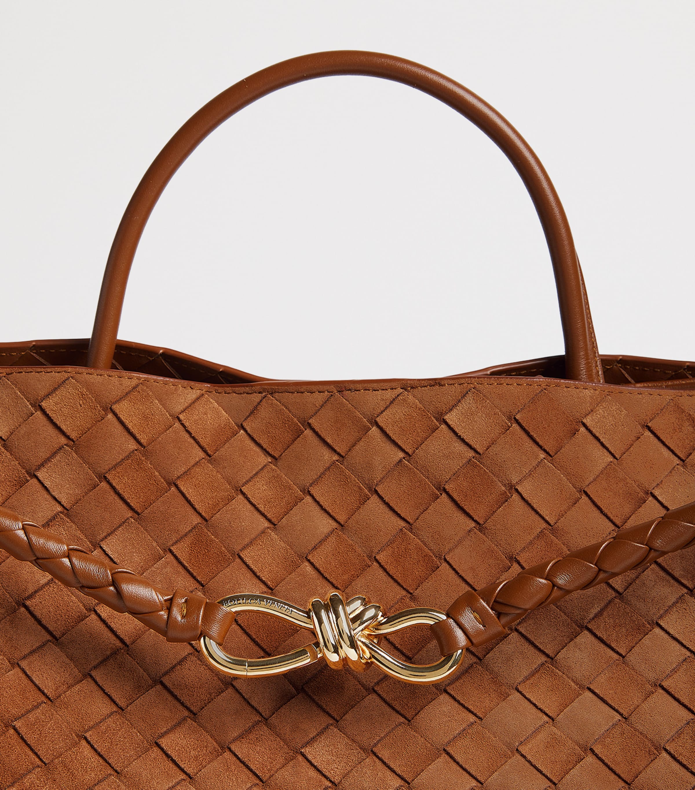 Large Suede Andiamo Top-Handle Bag 2598 Image 4