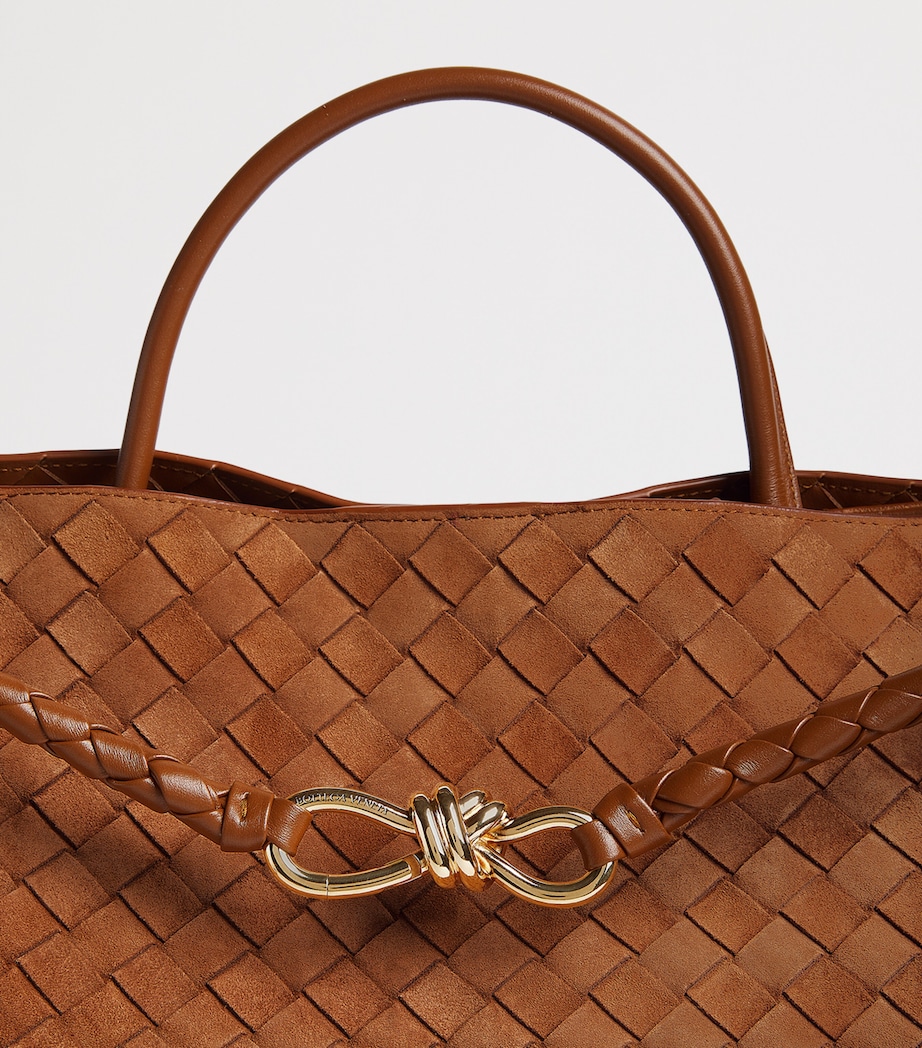 Large Suede Andiamo Top-Handle Bag 2598 Image 4