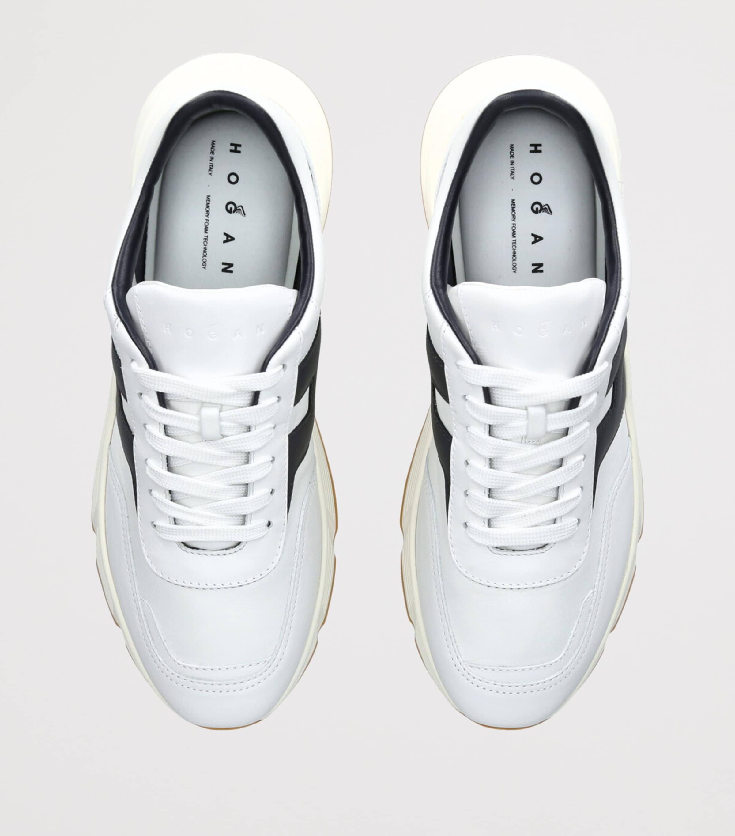 Leather Hyperlight Sneakers WHITE/BLK Image 4