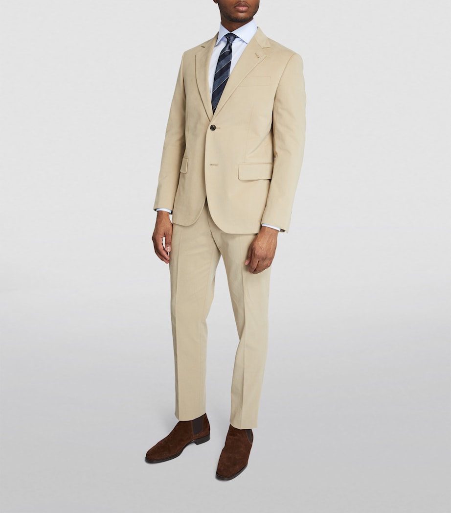 Cotton Twill Long-Sleeve Shirt 009-LT BLUE Image 2