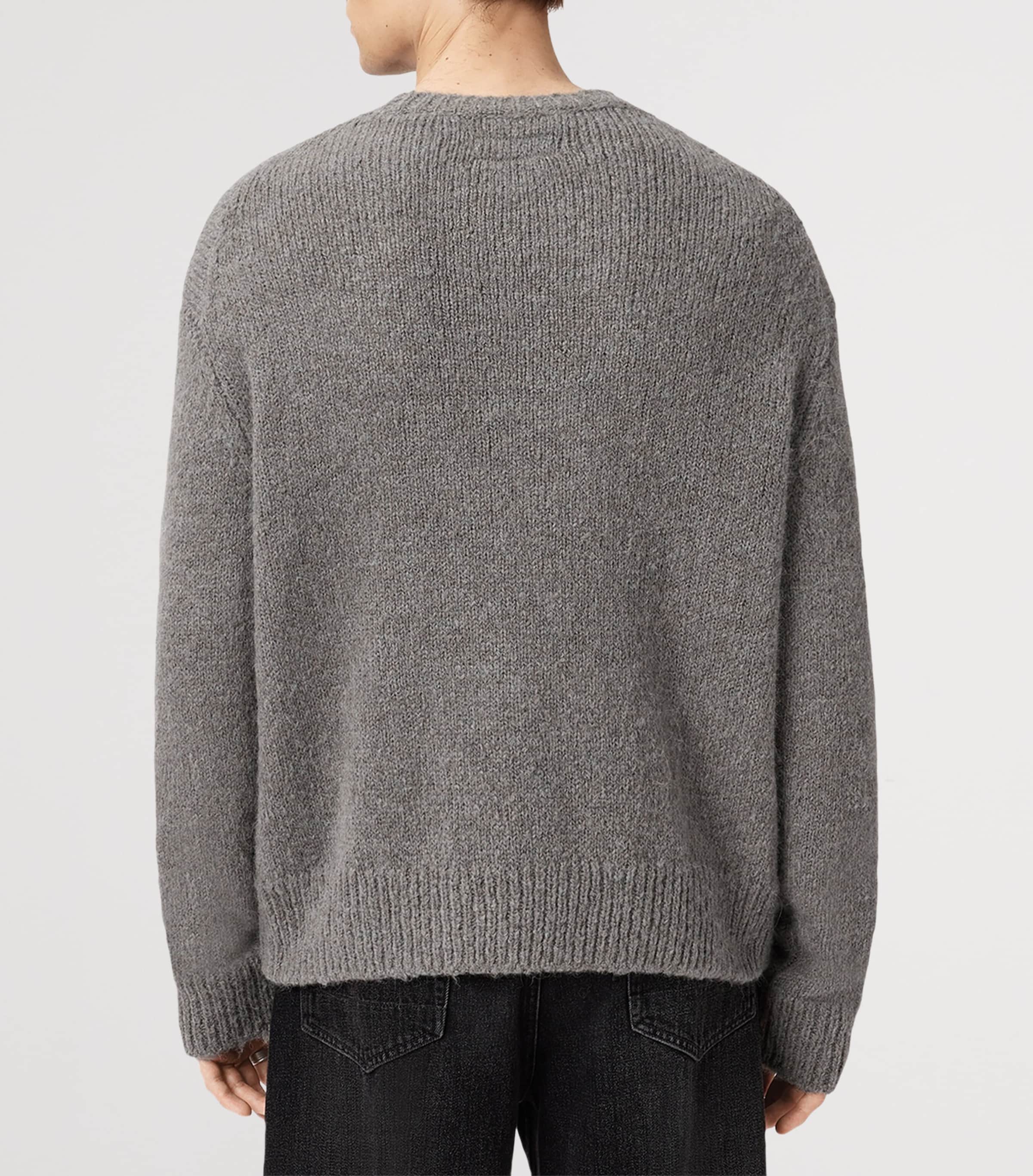 Wool-Blend Message Sweater GUNMETAL GREY Image 6