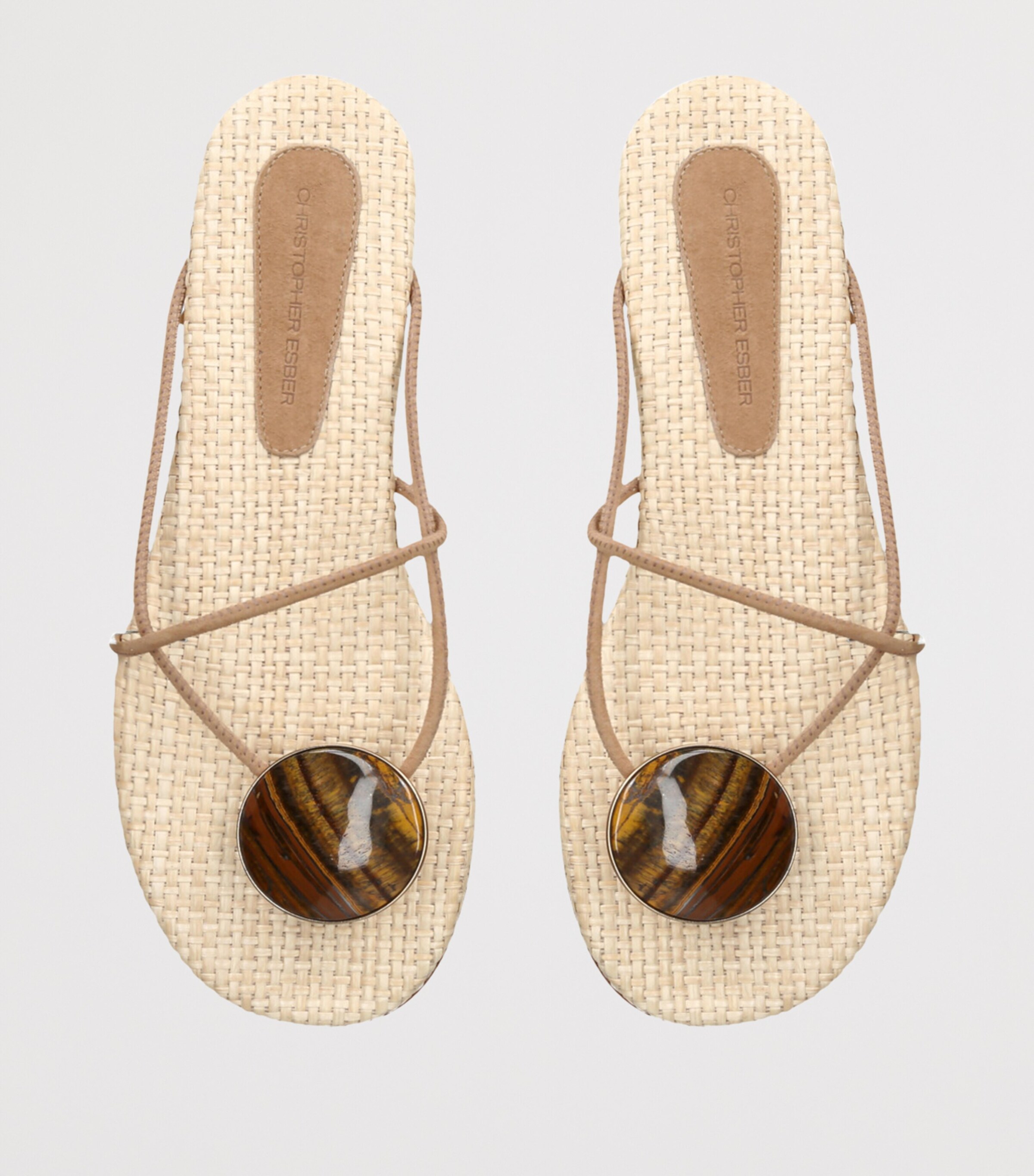 Leather Doma Stoned Sandals BLUSH Image 4