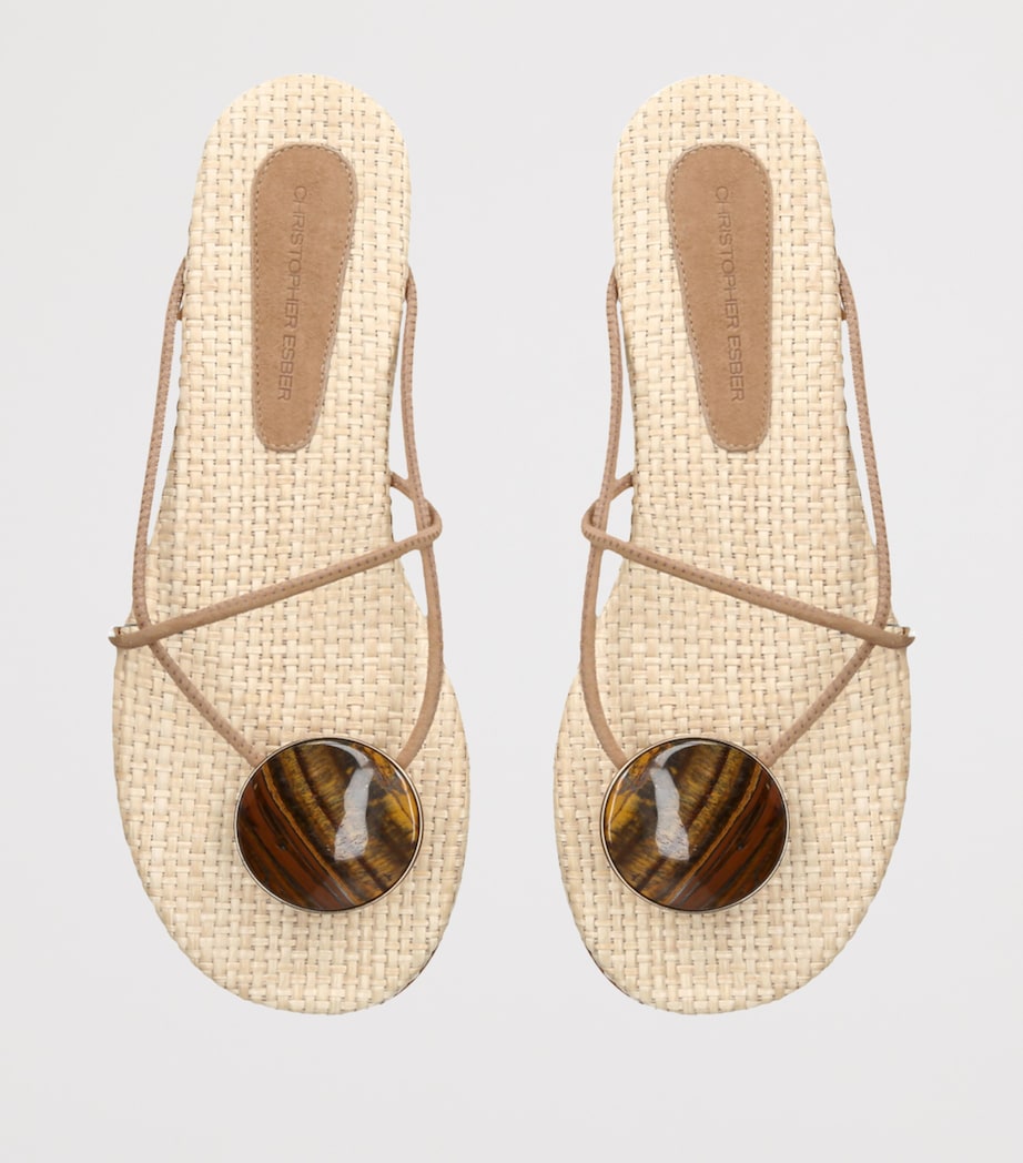 Leather Doma Stoned Sandals BLUSH Image 4