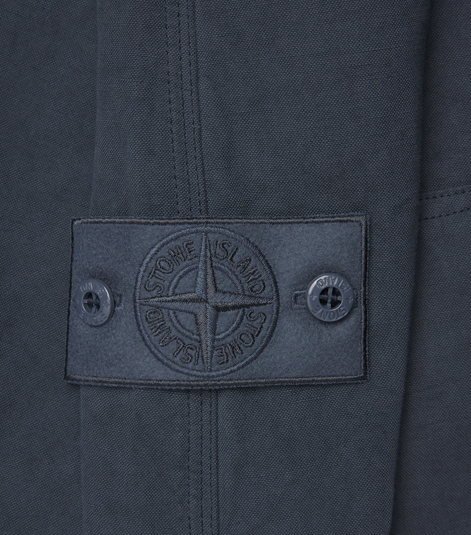 Stone Island Mens Cotton-Linen Ghost Fatigue Trousers Image 6