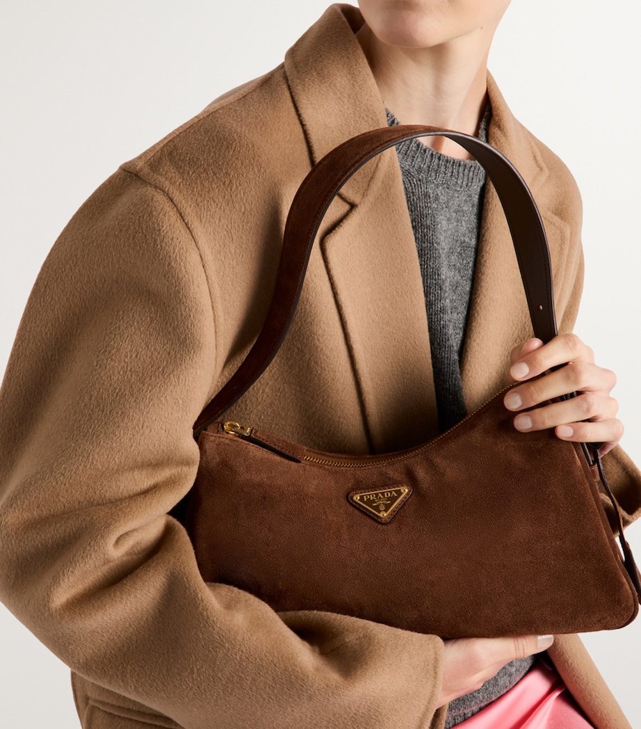 Medium Suede Aimée Shoulder Bag F0324 Image 6