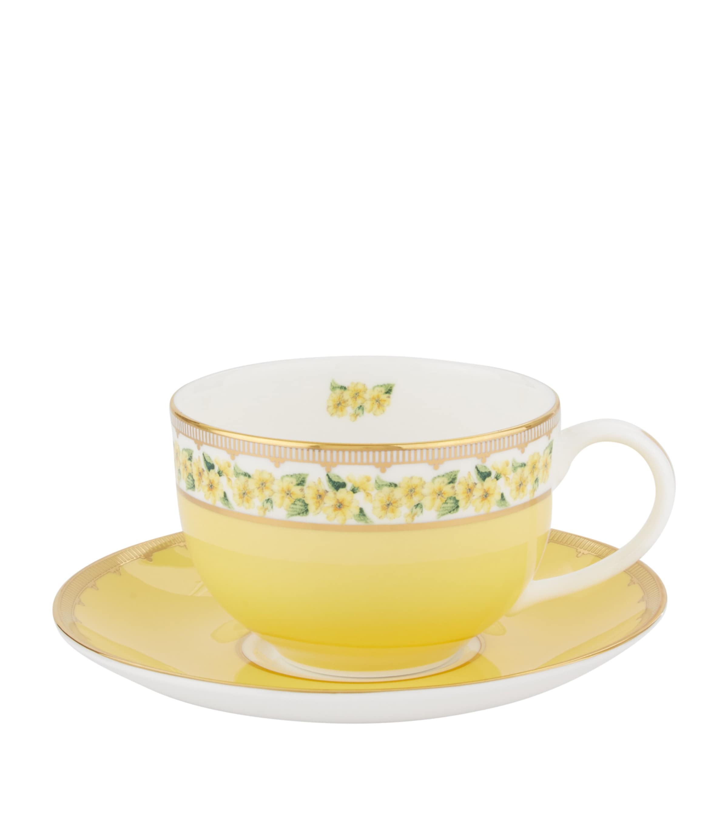 Shell Garden Floral Teacup and Saucer YELLOW Image 2
