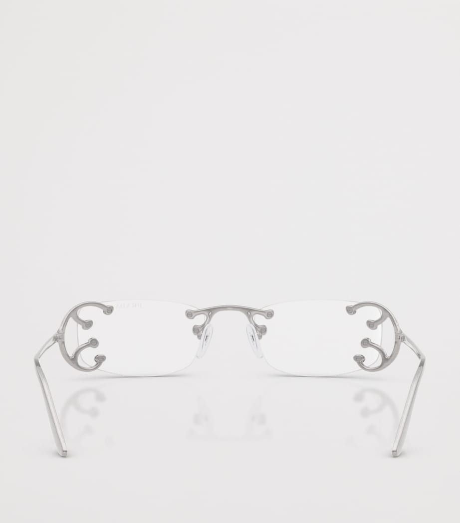 Metal Rectangular Sunglasses 28H08N Image 4