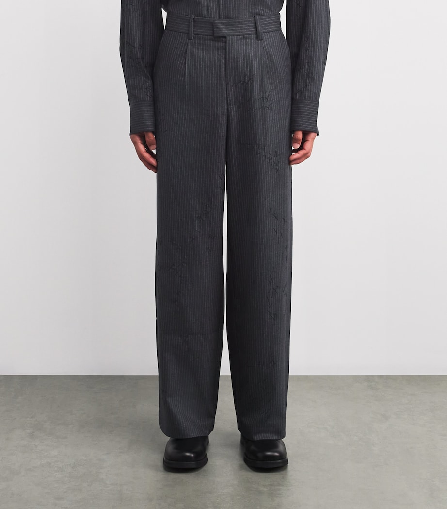 Wool-Blend Pinstripe Trousers COAL PINSTRIPE Image 3