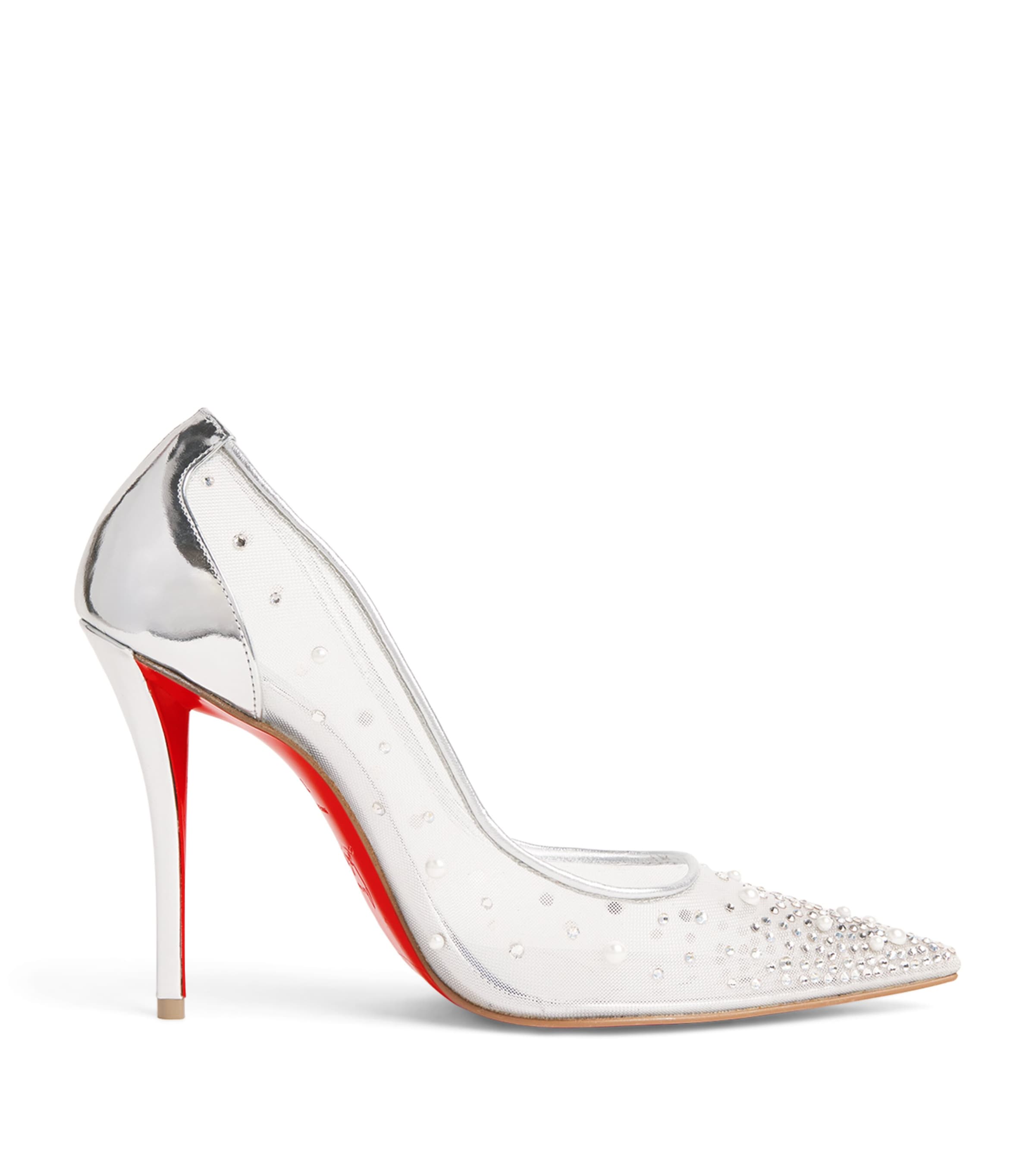Christian Louboutin Womens Miss Z Degrastrass Perla Leather Pumps 100 Image 1
