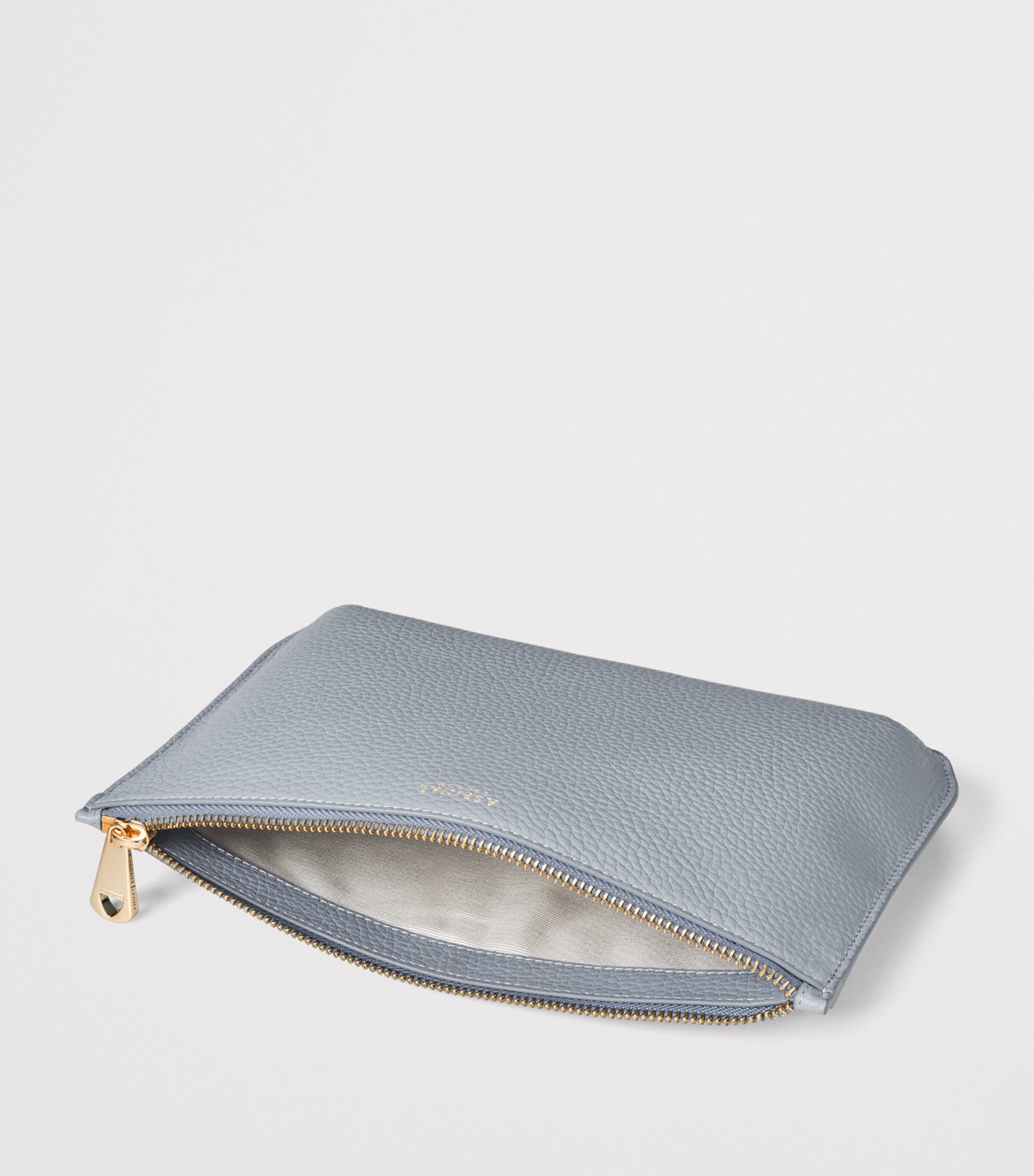 Aspinal Of London Large Leather Ella Pouch Skyblue Image 3