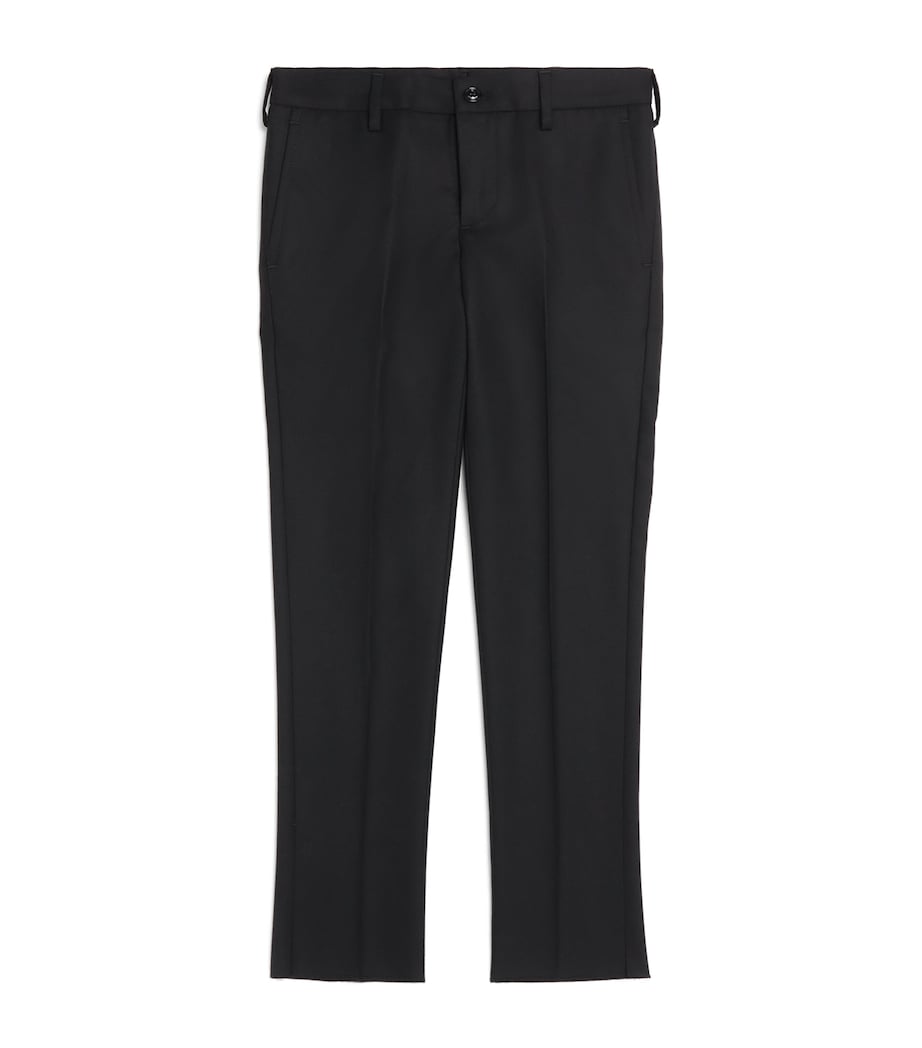 Stefano Ricci Kids Wool Chinos (6-16 Years) C. Black Image 1