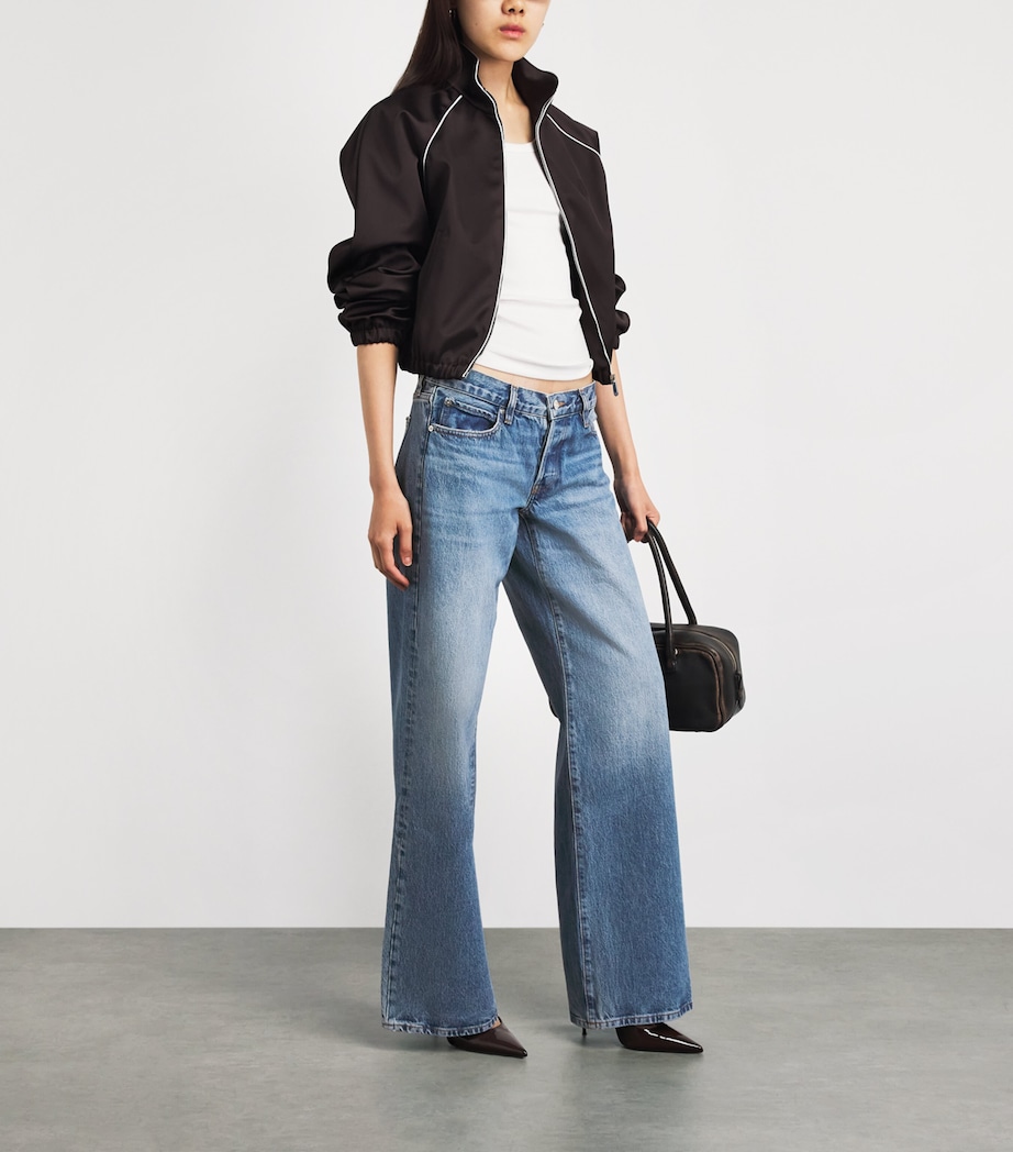 FRAME Womens The Gray Wide Leg Jeans Rapture Image 2