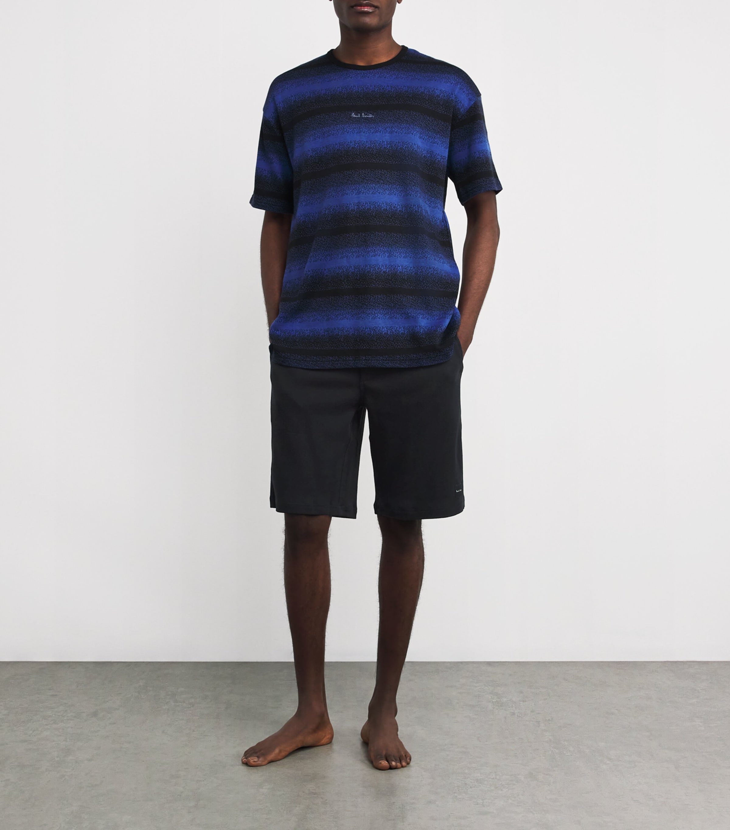 Paul Smith Mens Cotton Jersey Lounge Shorts Black Image 2