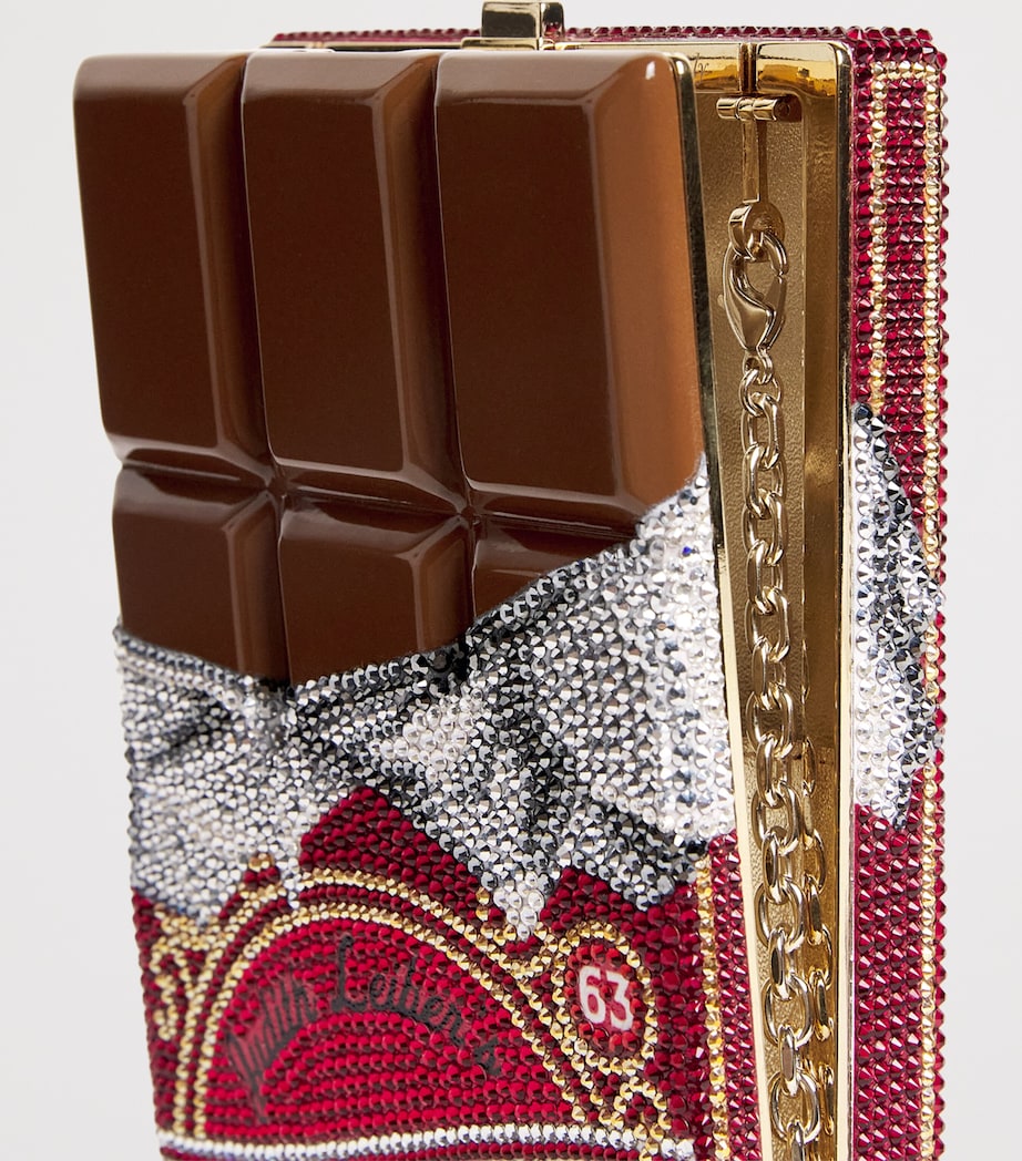 Judith Leiber Crystal Milk Chocolate Candy Bar Clutch Bag Clsmt Chmpgn Siam Image 5
