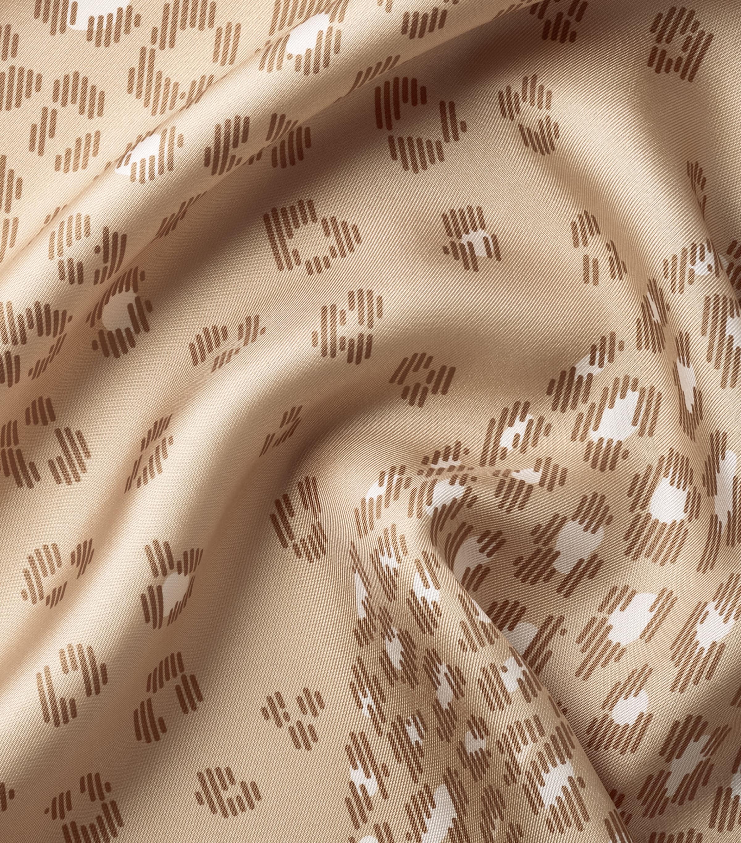 Silk Panthère Dots Scarf BEIGE Image 3