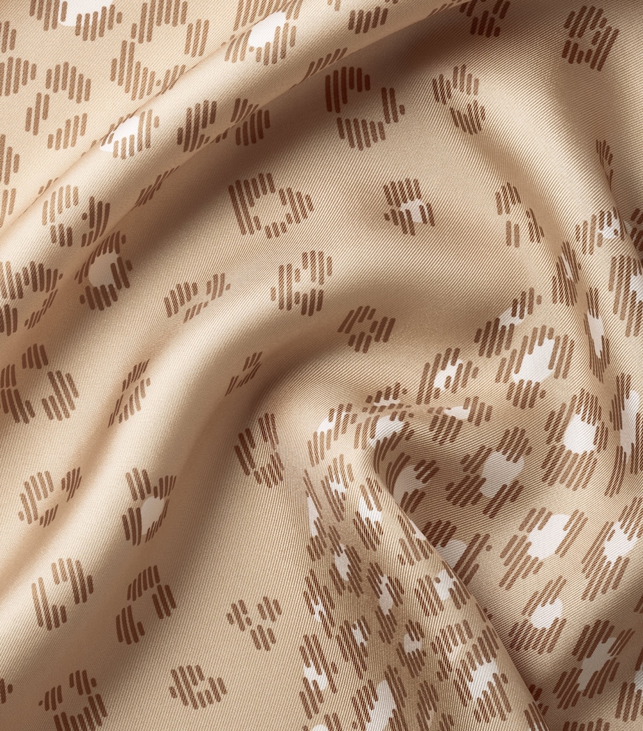 Silk Panthère Dots Scarf BEIGE Image 3