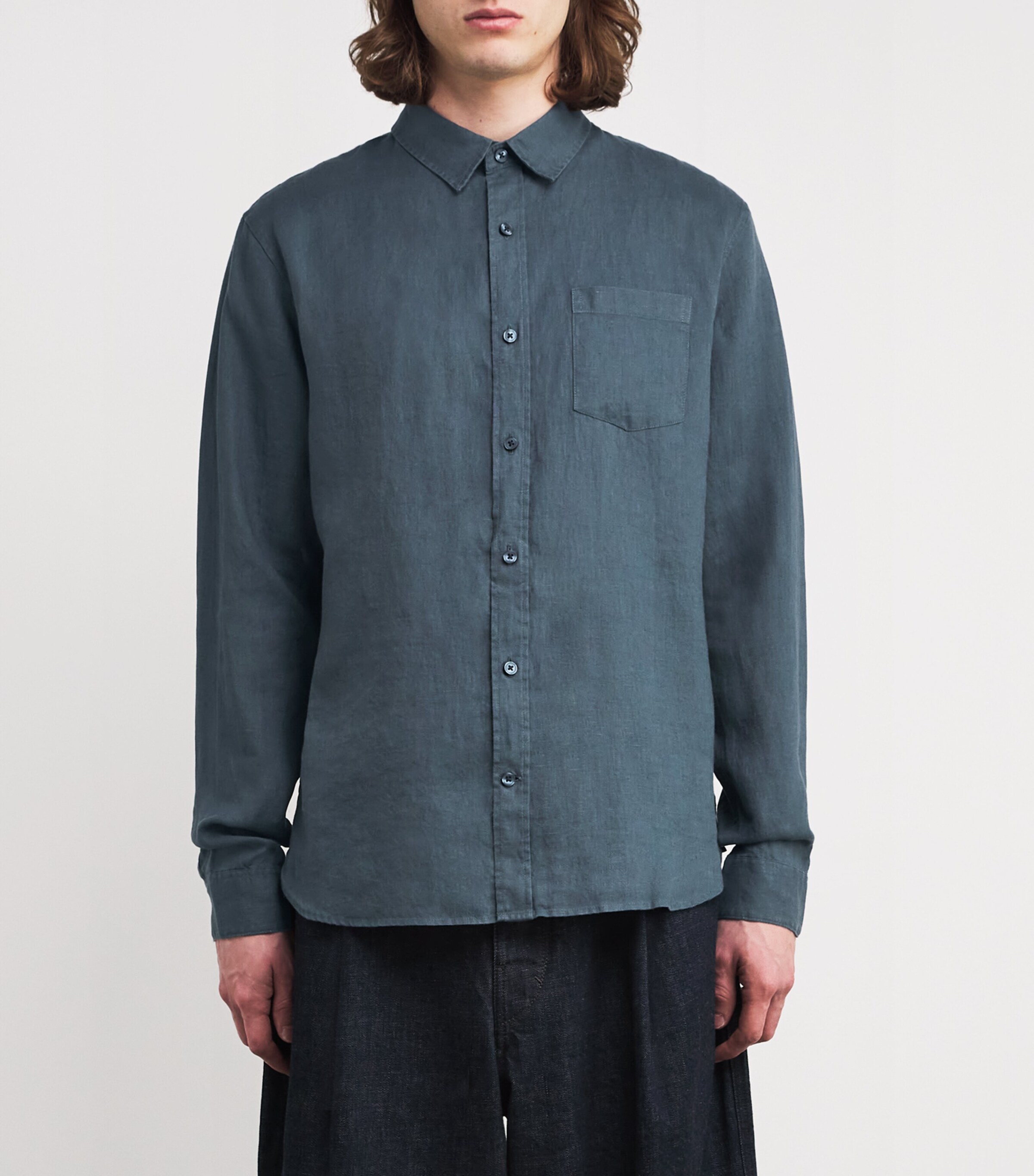 Linen Shirt MARLIN TEAL-441MAT Image 3