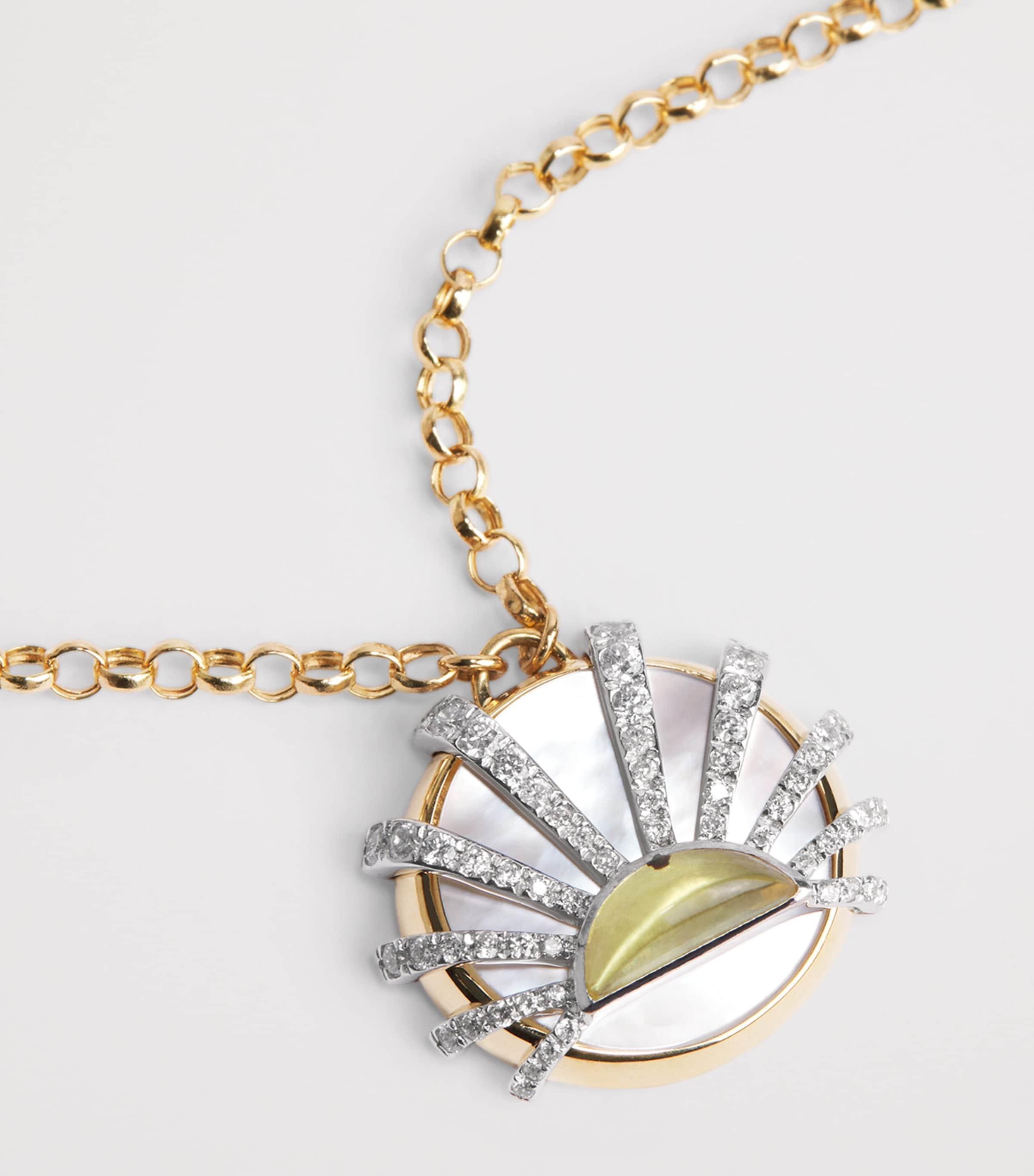 L'ATELIER NAWBAR Yellow Gold, Diamond, Citrine and Pearl N*93 Sun Dawn Necklace Mixed Gold Image 4