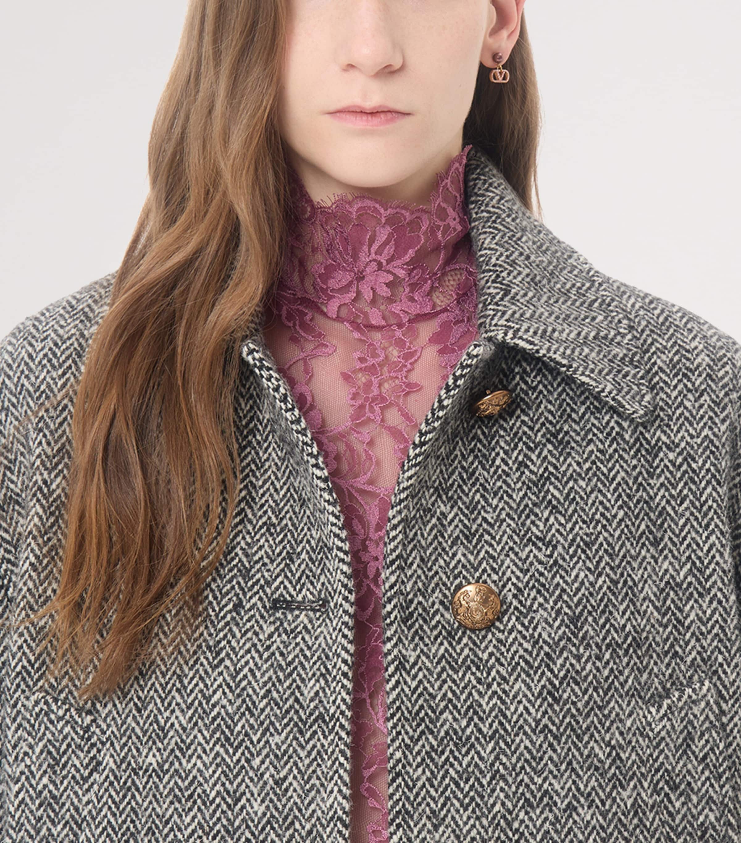 Valentino Womens Virgin Wool-Blend Coat Image 7