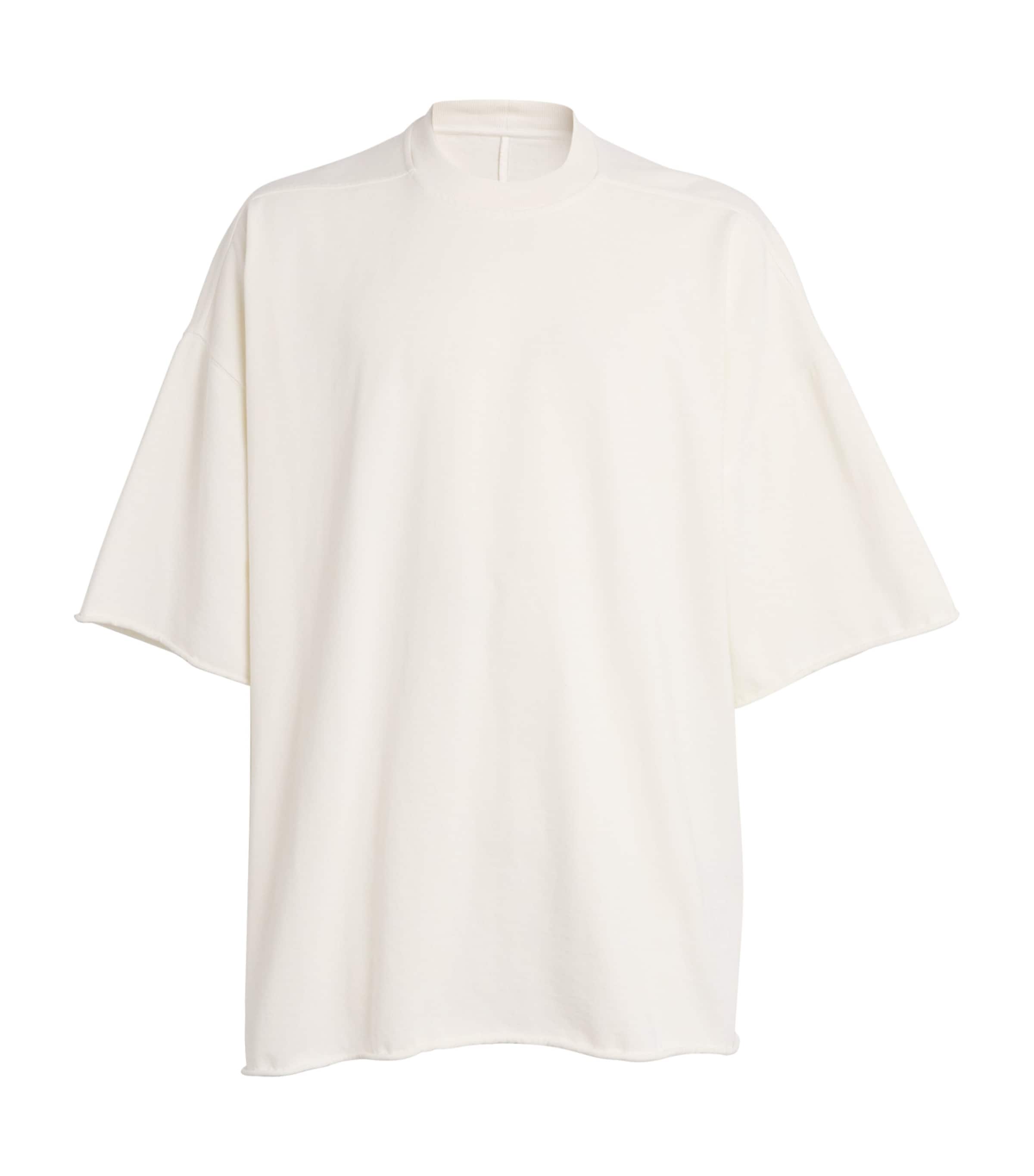 Rick Owens Mens Oversized Organic Cotton Tommy T-Shirt Milk/ Image 1