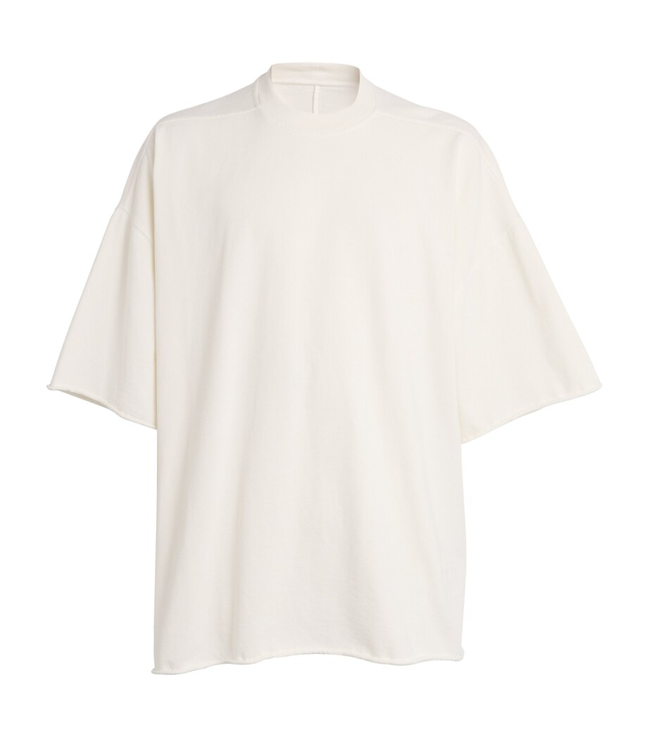 Rick Owens Mens Oversized Organic Cotton Tommy T-Shirt Milk/ Image 1