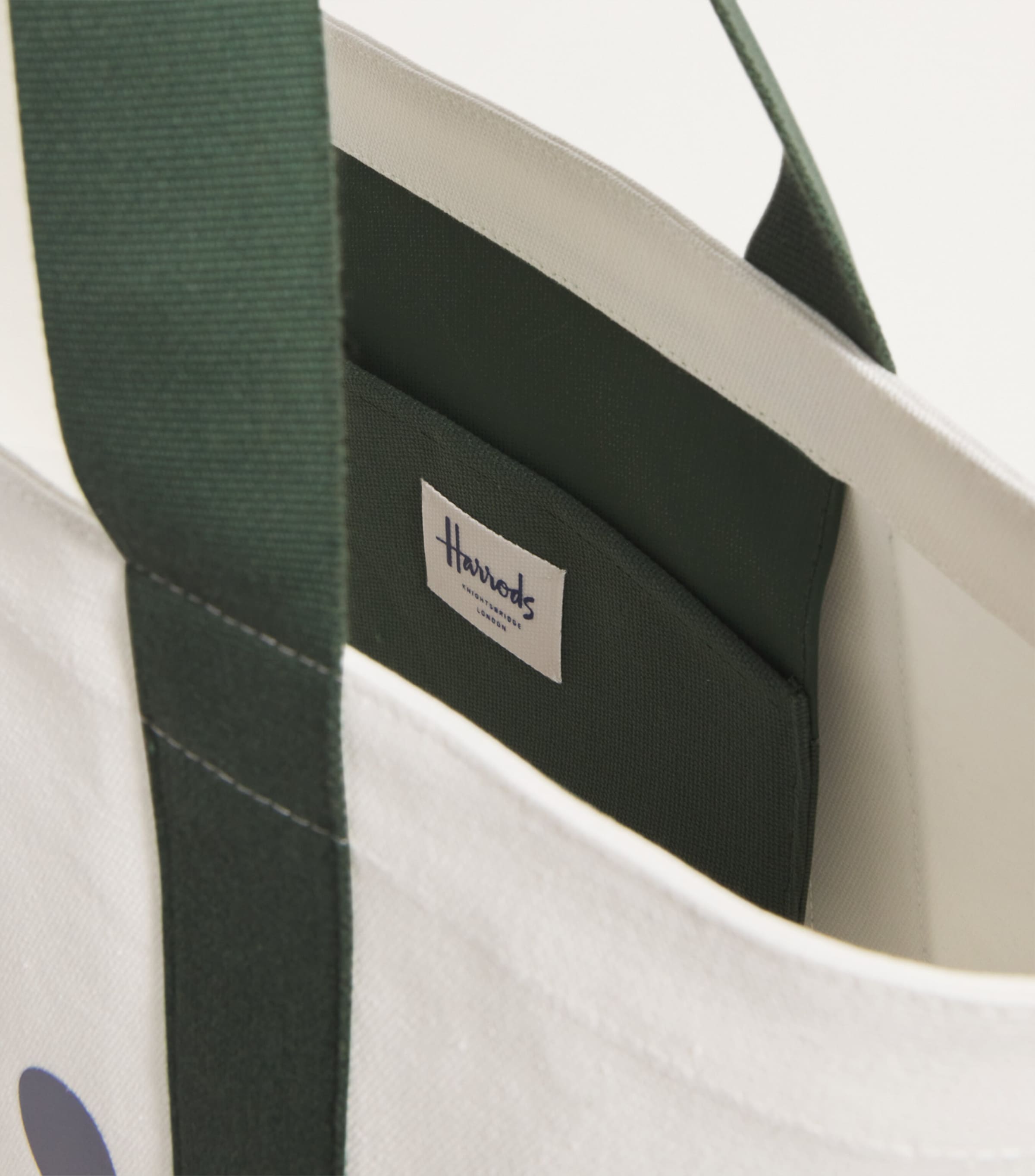 Medium Cotton Logo Tote Bag IVORY Image 3