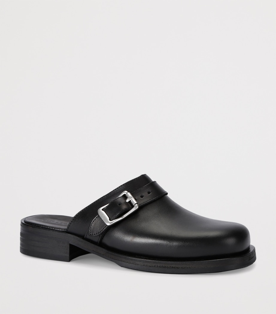Leather Camion Mules BLACK Image 3