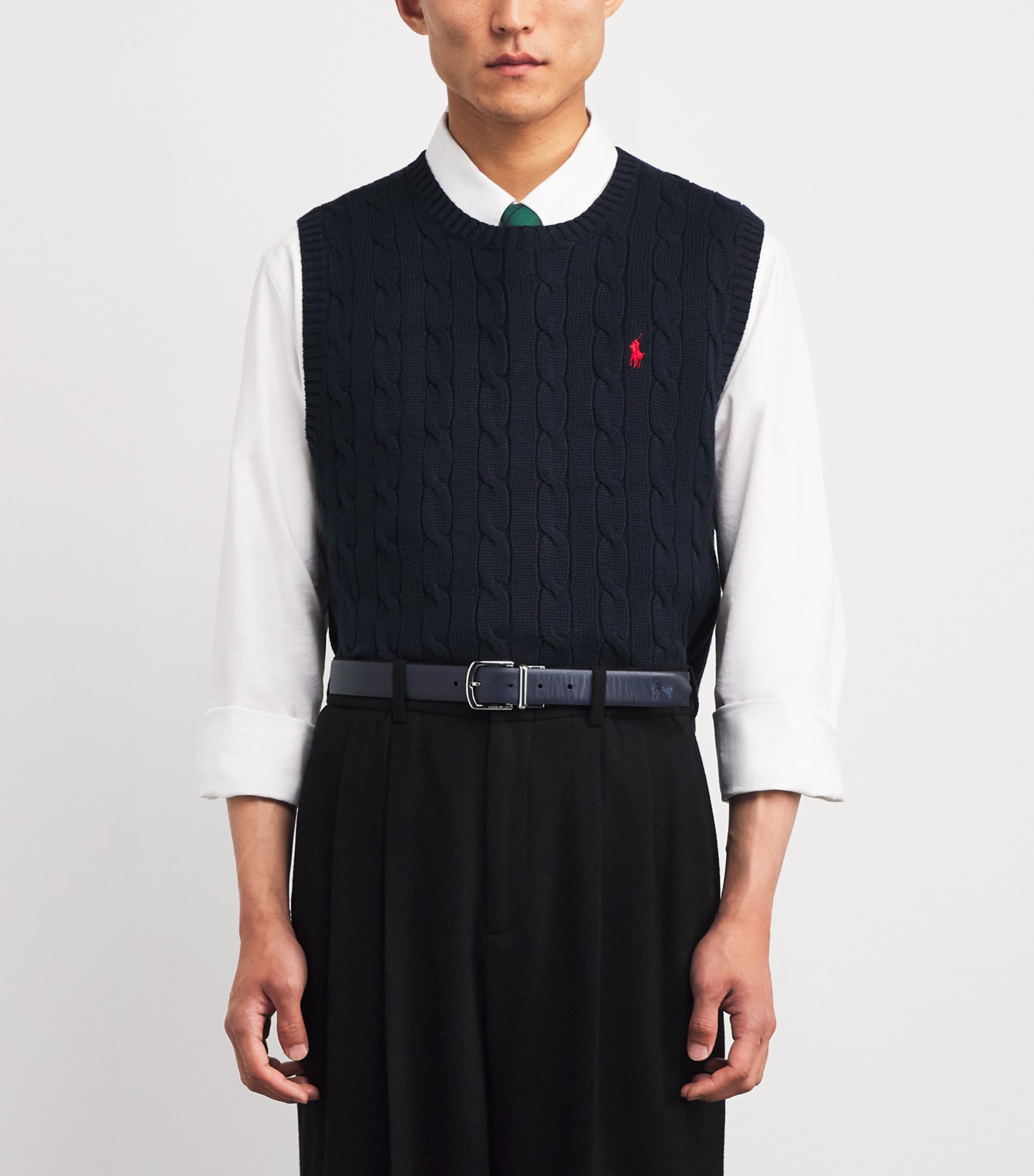 Leather Reversible Belt BLACK Image 3