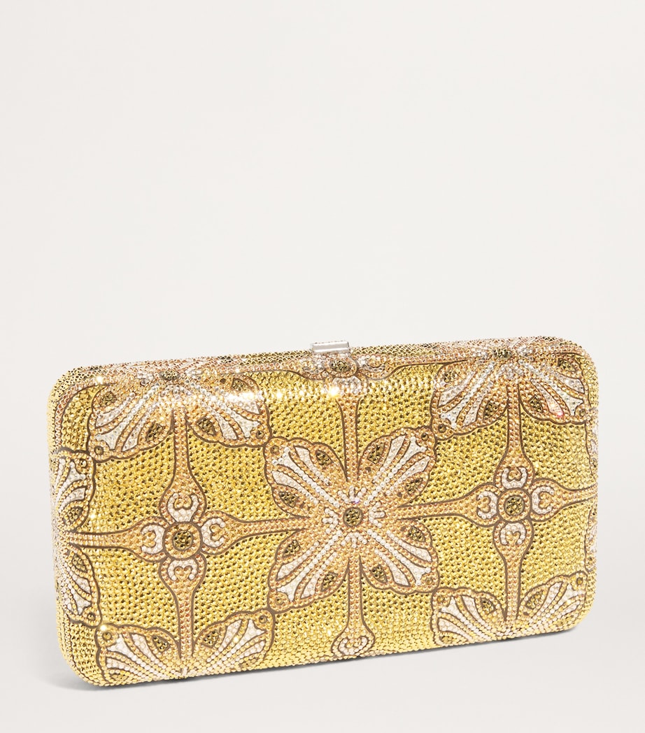 Judith Leiber Crystal Gilded Stamp Clutch Bag Saumt Slvr Arm Mlti Image 2
