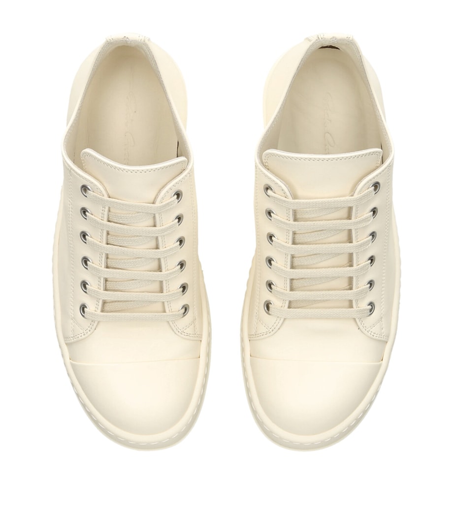 Leather Low-Top Sneakers WHITE Image 4