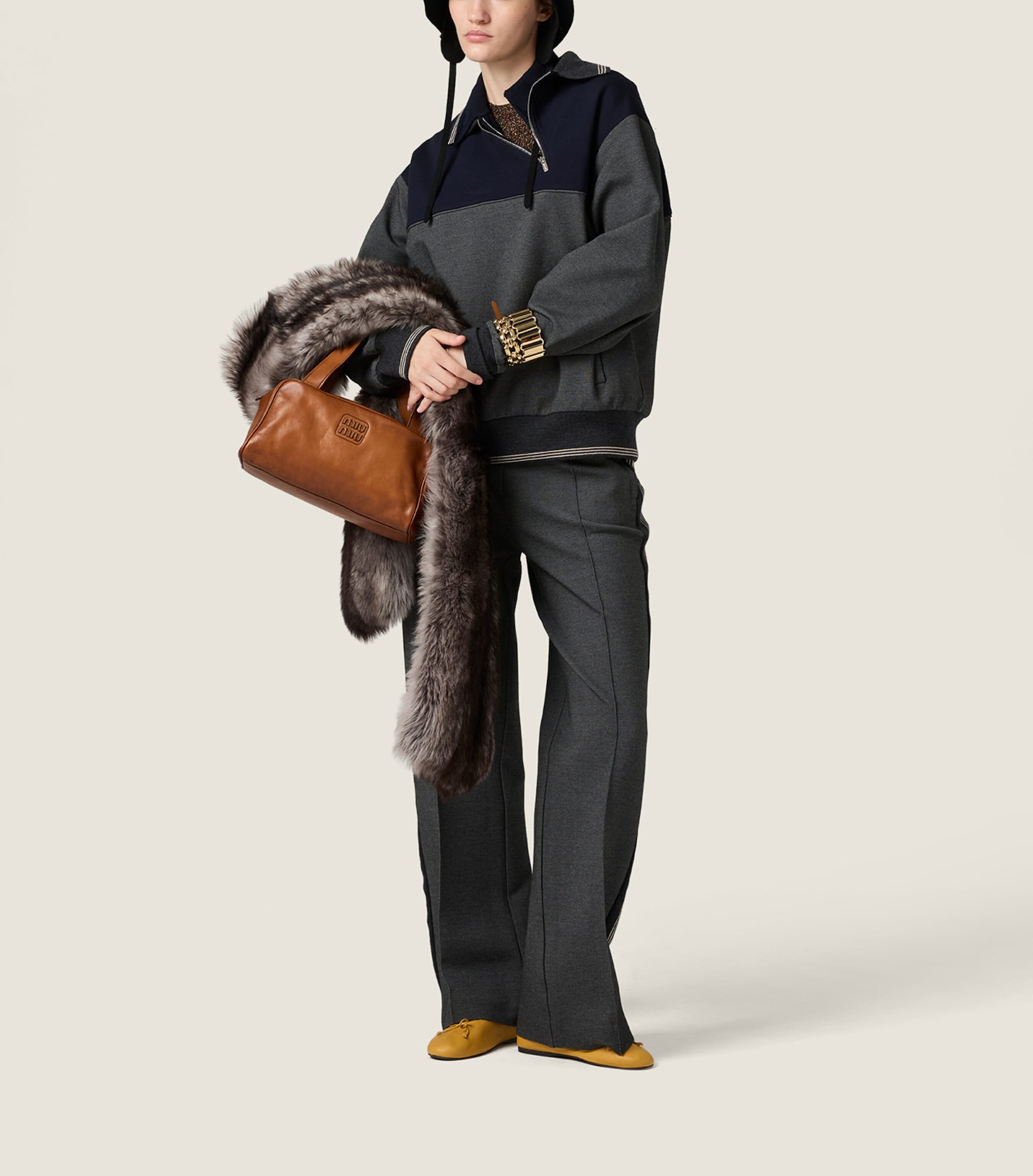 Asymmetric-Zip Polo Sweatshirt F0P8O Image 2