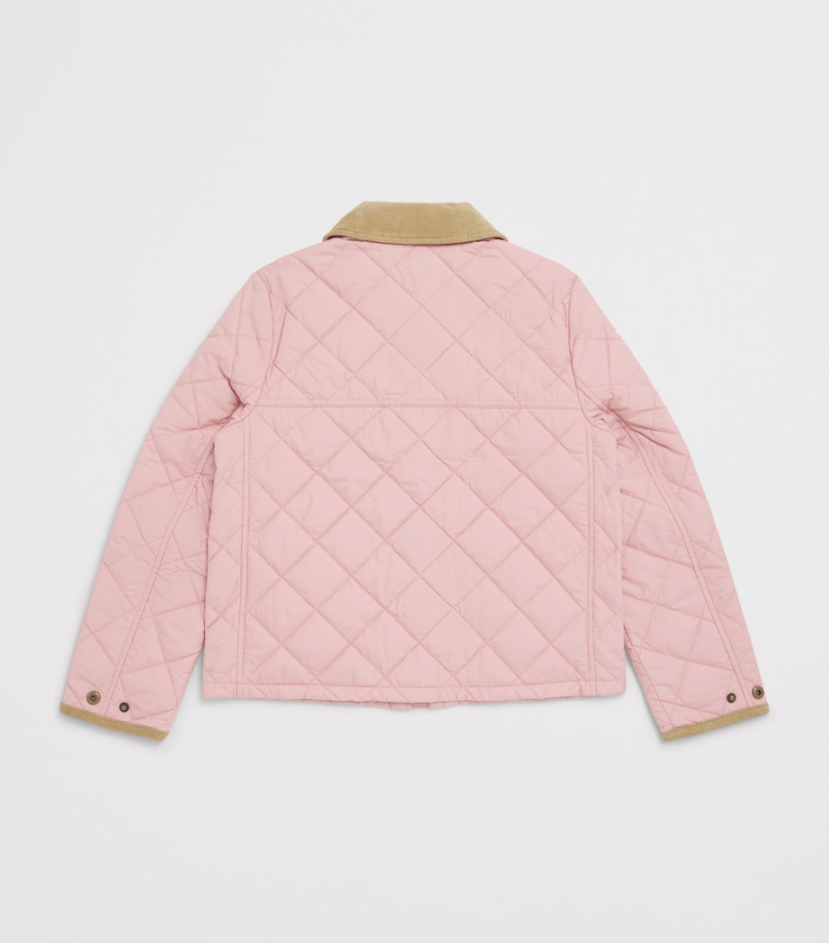 Ralph Lauren Kids Corduroy-Trim Puffer Coat (6-14 Years) Adirondack Rose Image 2