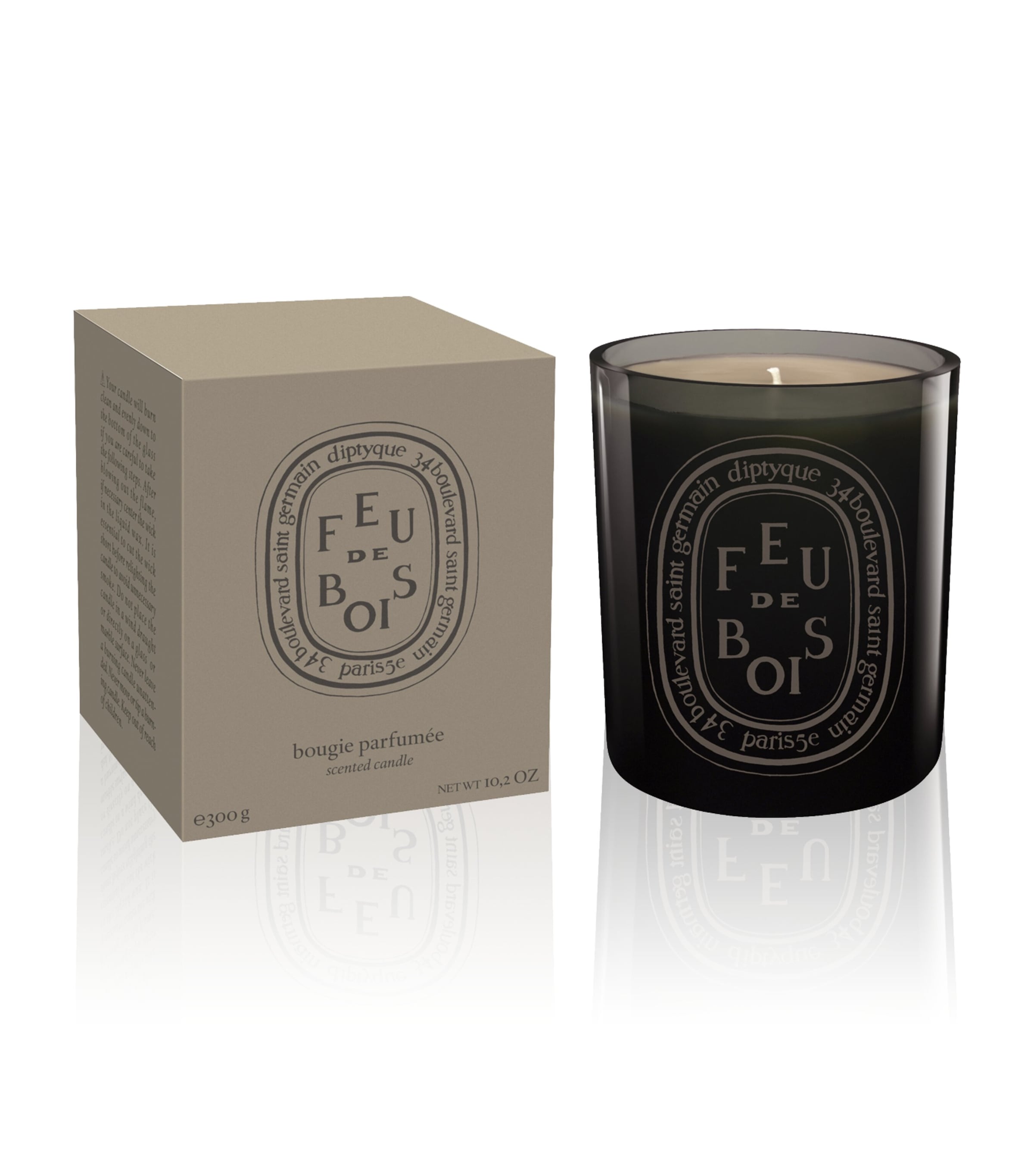 Diptyque Feu De Bois Coloured Candle In Black