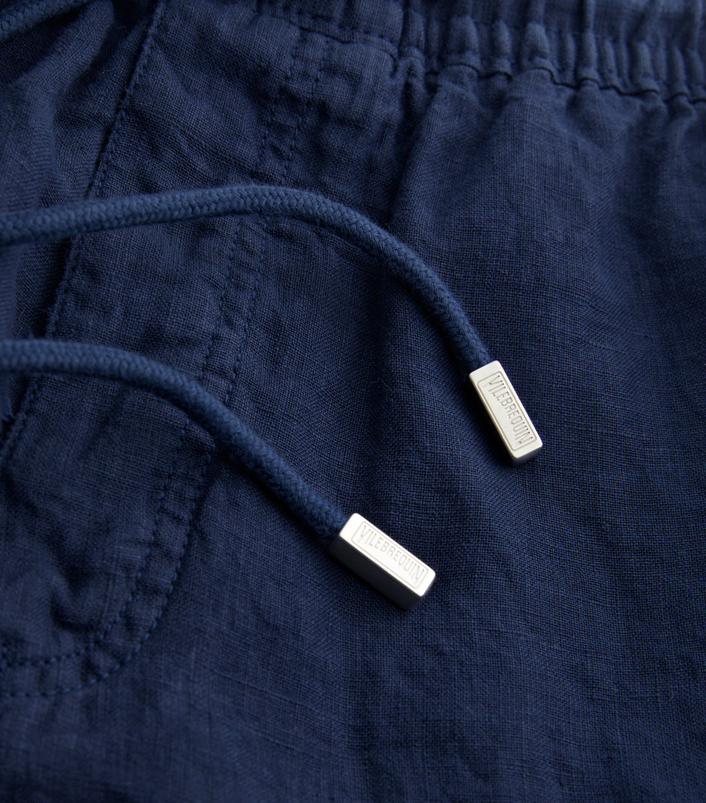 Linen Pacha Drawstring Trousers 390 BLUE MARINE Image 5