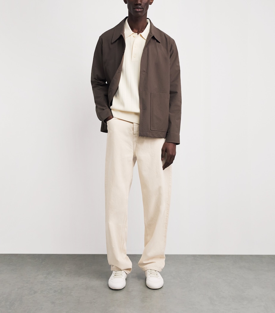 NN07 Mens Seersucker Blaze Overshirt Mable Husk Image 2