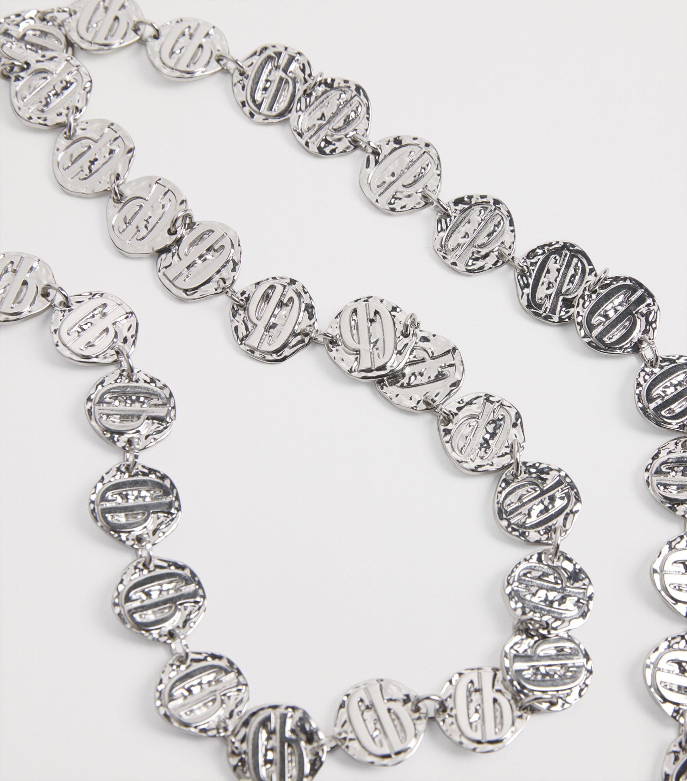 Claudie Pierlot Logo Embossed Chain Belt Silver Image 5
